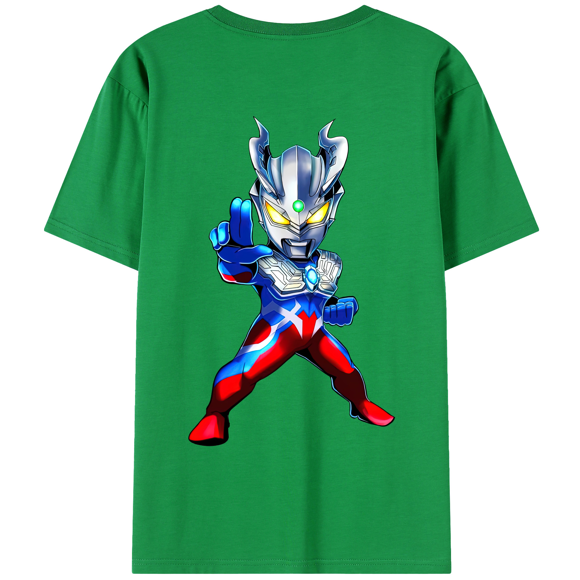 （画像用） ウルトラマン Ultraman 綿100％ メンズ半袖Tシャツ（バックプリント） 通気性