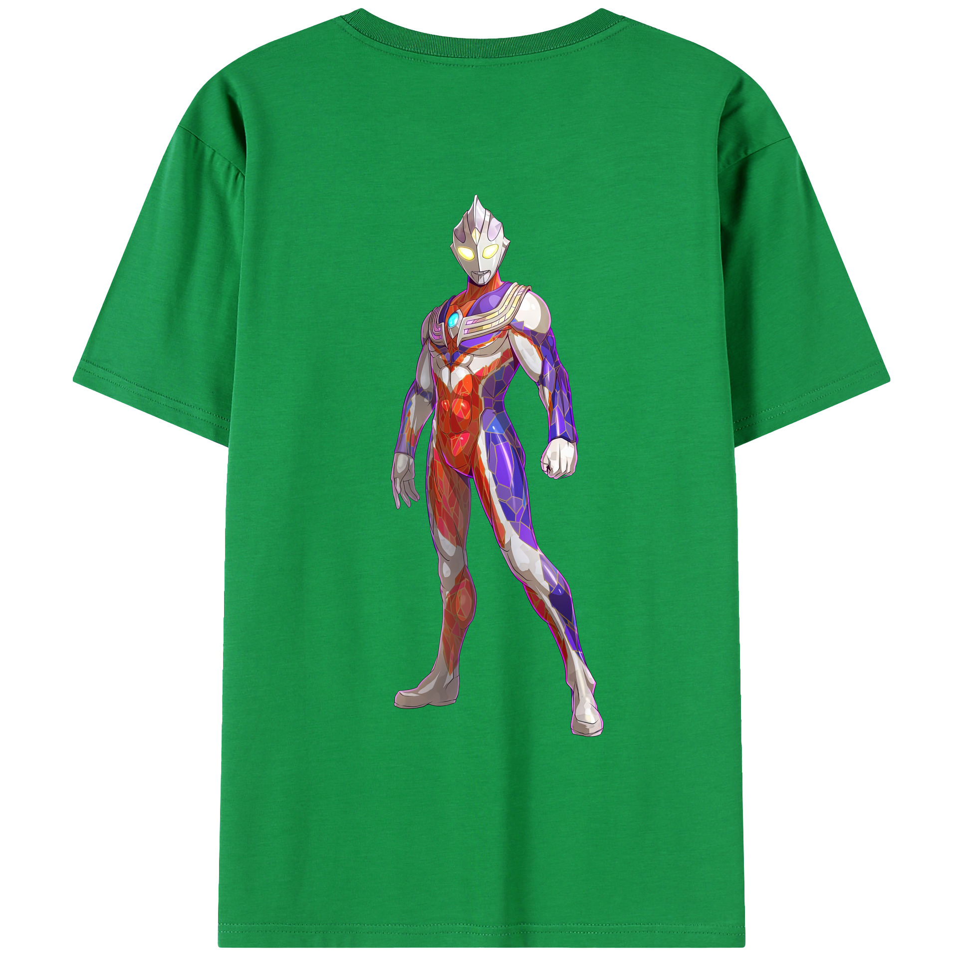 （画像用） ウルトラマン Ultraman 綿100％ メンズ半袖Tシャツ（バックプリント） 通気性