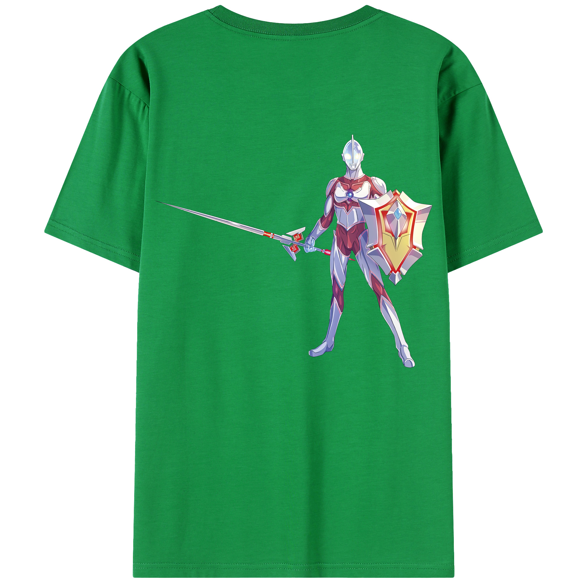 （画像用） ウルトラマン Ultraman 綿100％ メンズ半袖Tシャツ（バックプリント） 通気性
