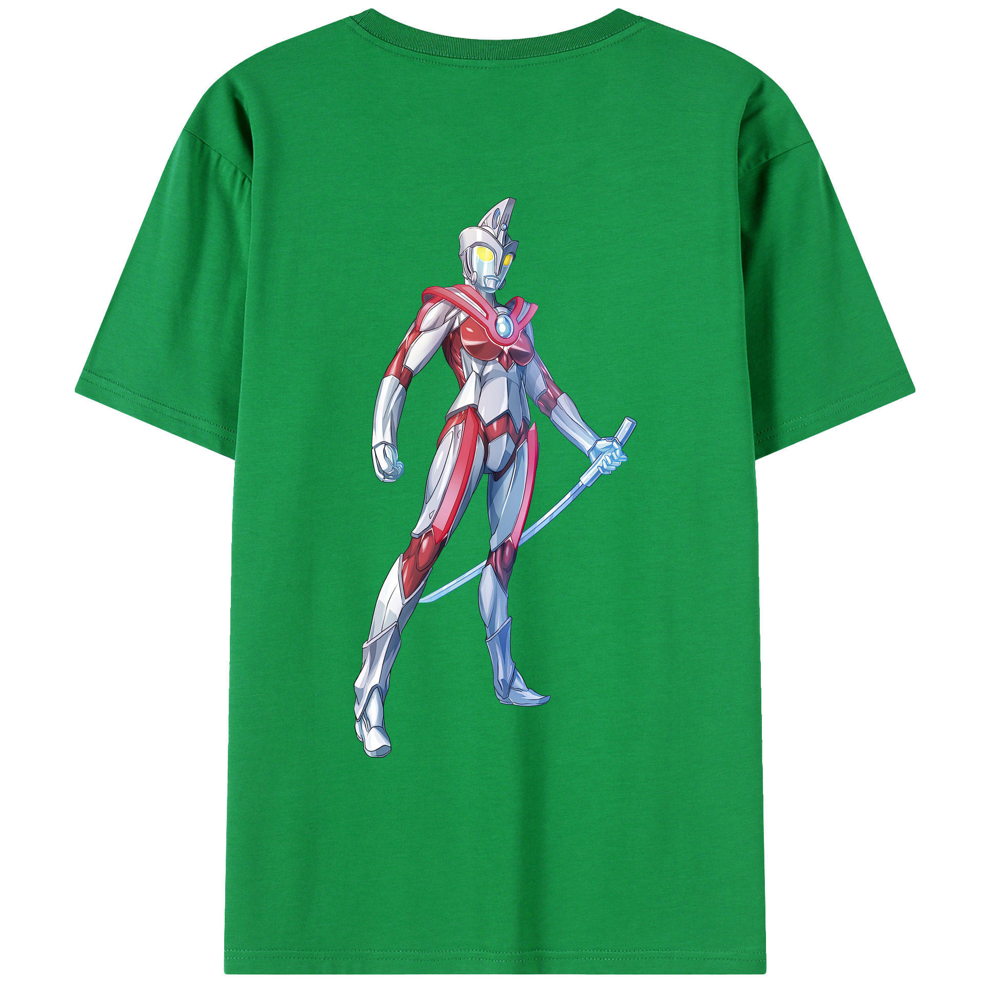 （画像用） ウルトラマン Ultraman 綿100％ メンズ半袖Tシャツ（バックプリント） 通気性