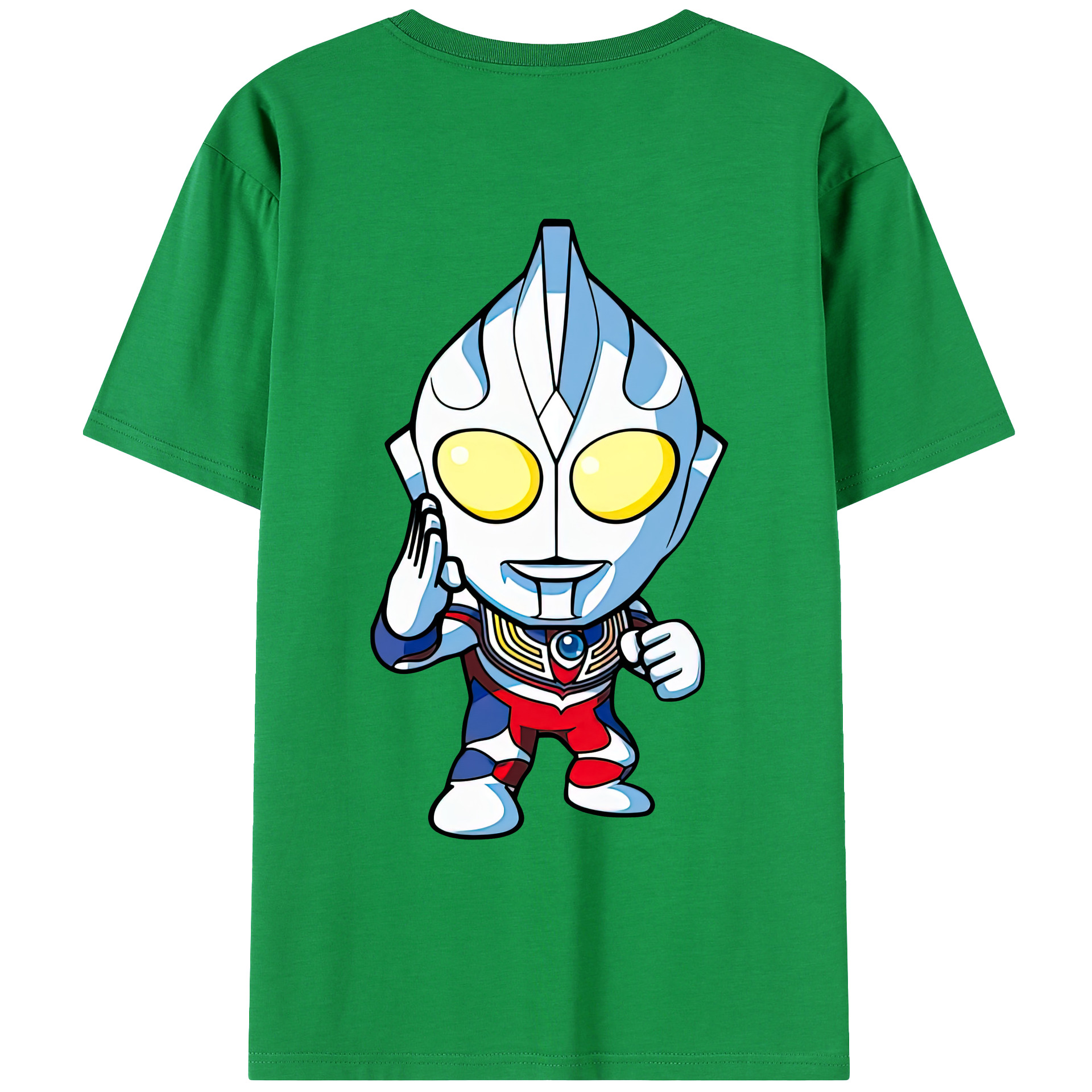 （画像用） ウルトラマン Ultraman 綿100％ メンズ半袖Tシャツ（バックプリント） 通気性