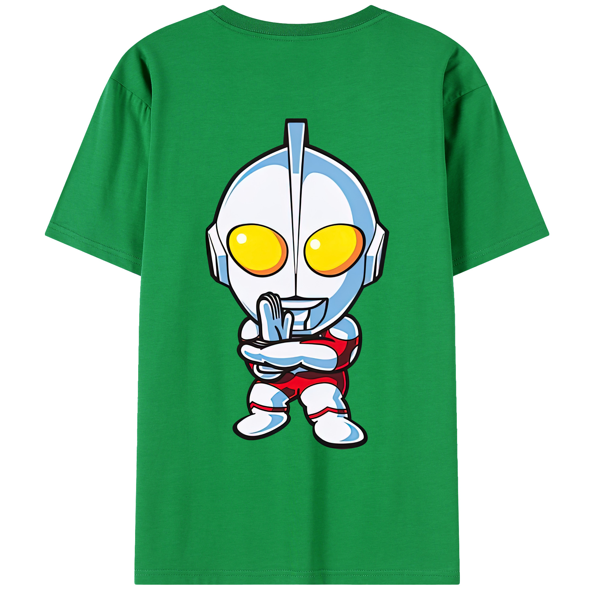 （画像用） ウルトラマン Ultraman 綿100％ メンズ半袖Tシャツ（バックプリント） 通気性
