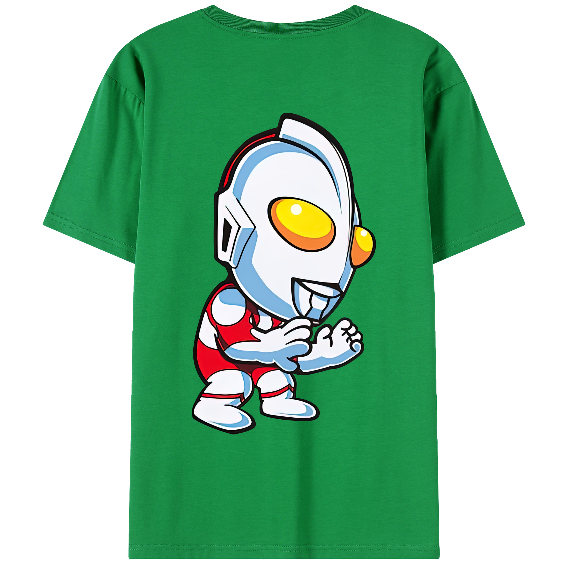 （画像用） ウルトラマン Ultraman 綿100％ メンズ半袖Tシャツ（バックプリント） 通気性