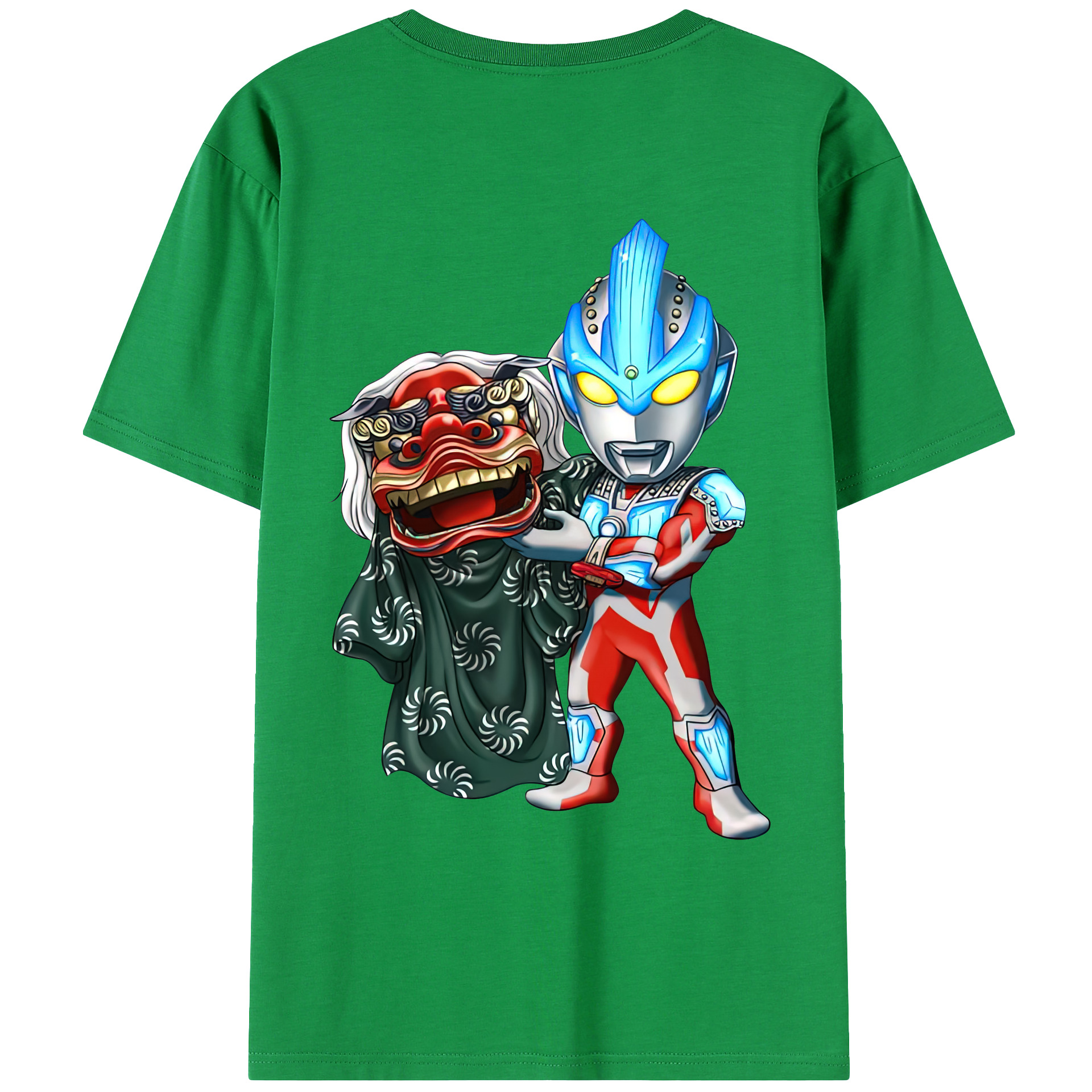（画像用） ウルトラマン Ultraman 綿100％ メンズ半袖Tシャツ（バックプリント） 通気性