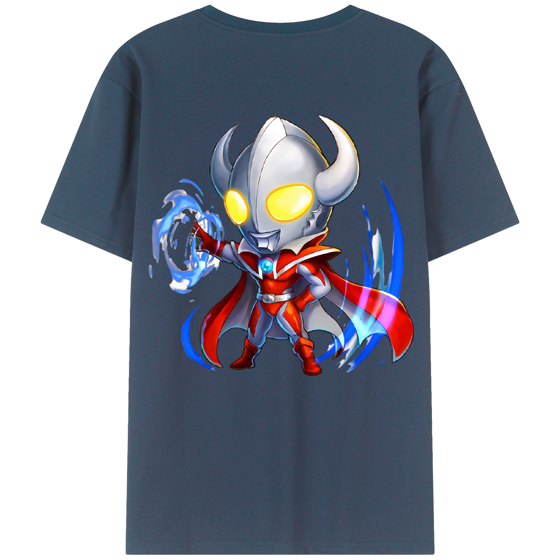 （画像用） ウルトラマン Ultraman 綿100％ メンズ半袖Tシャツ（バックプリント） 通気性