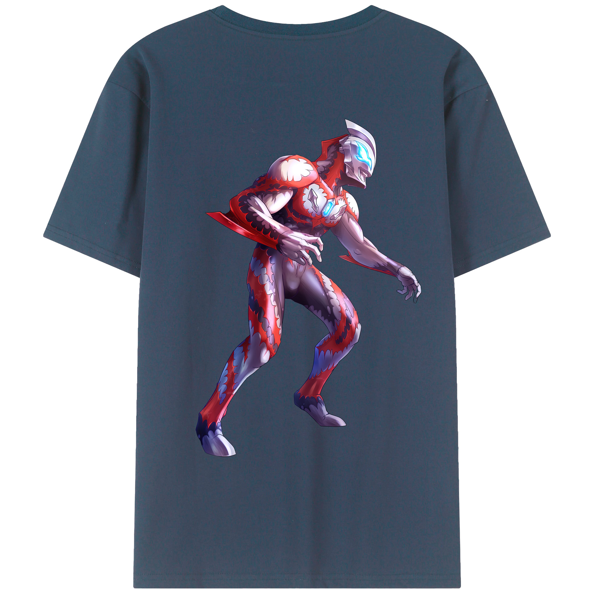 （画像用） ウルトラマン Ultraman 綿100％ メンズ半袖Tシャツ（バックプリント） 通気性