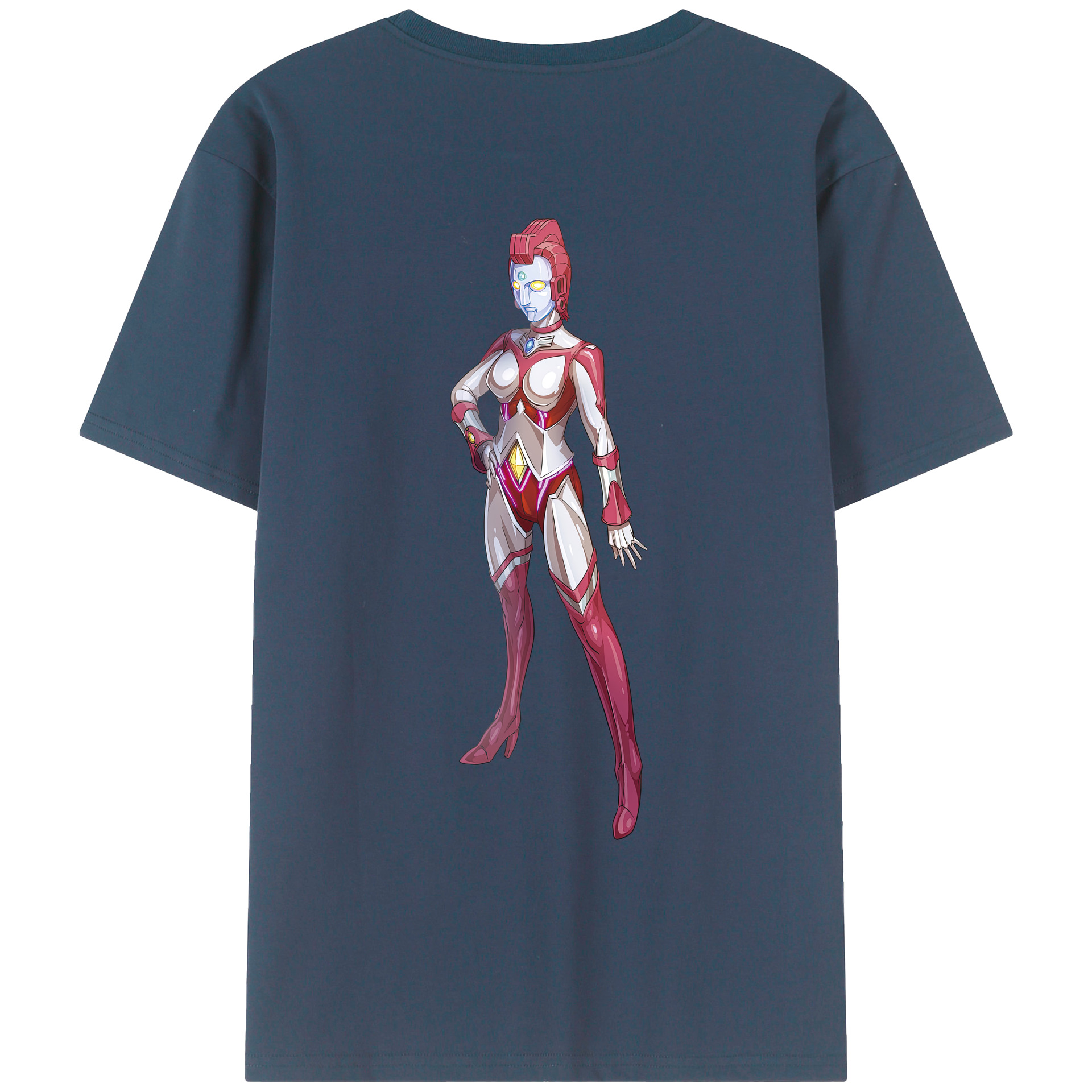 （画像用） ウルトラマン Ultraman 綿100％ メンズ半袖Tシャツ（バックプリント） 通気性