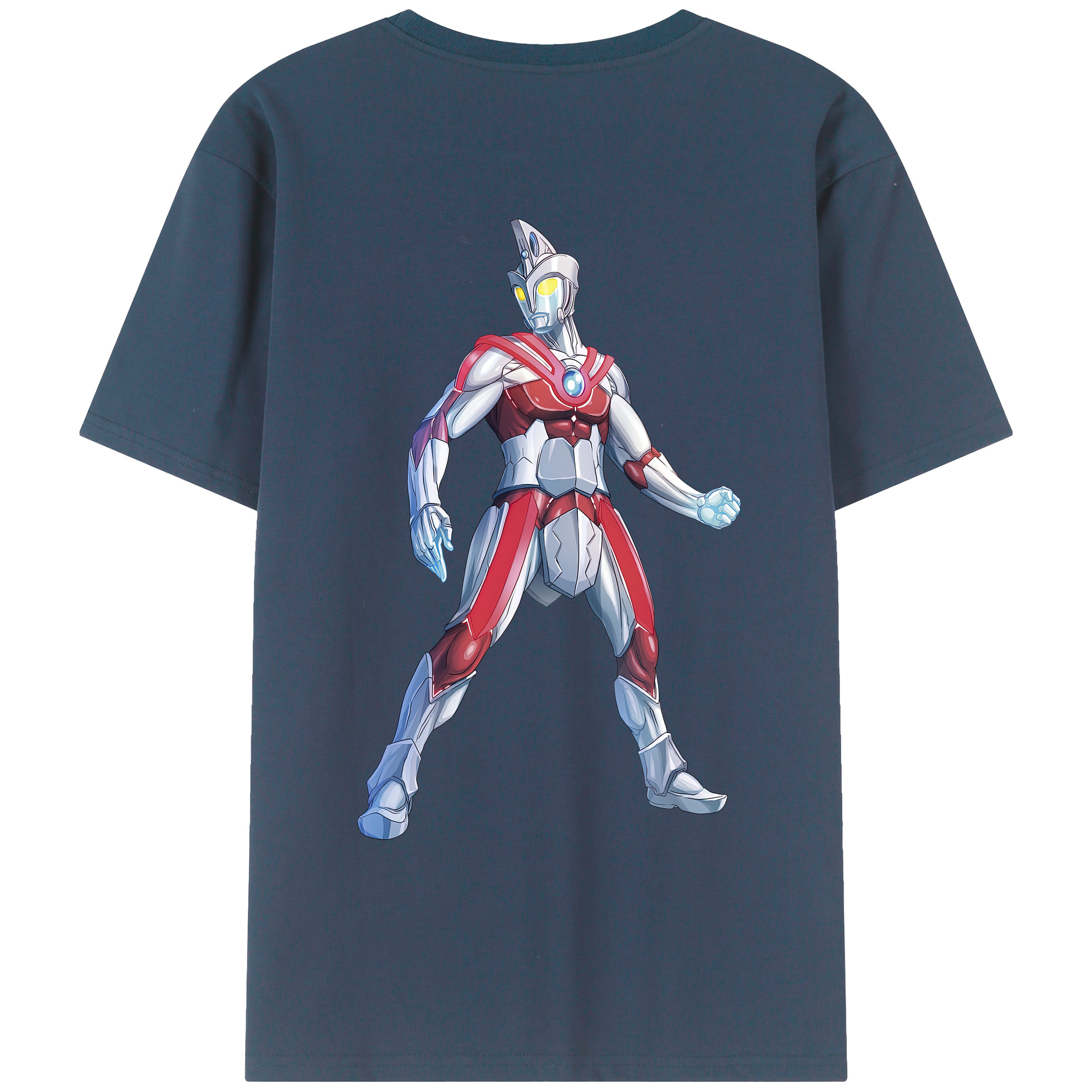 （画像用） ウルトラマン Ultraman 綿100％ メンズ半袖Tシャツ（バックプリント） 通気性