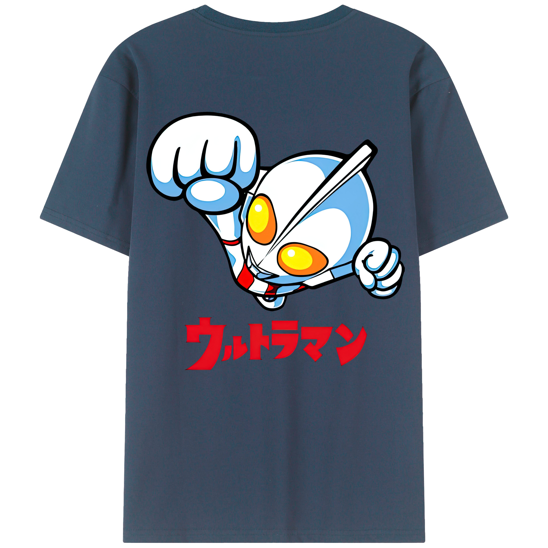 （画像用） ウルトラマン Ultraman 綿100％ メンズ半袖Tシャツ（バックプリント） 通気性