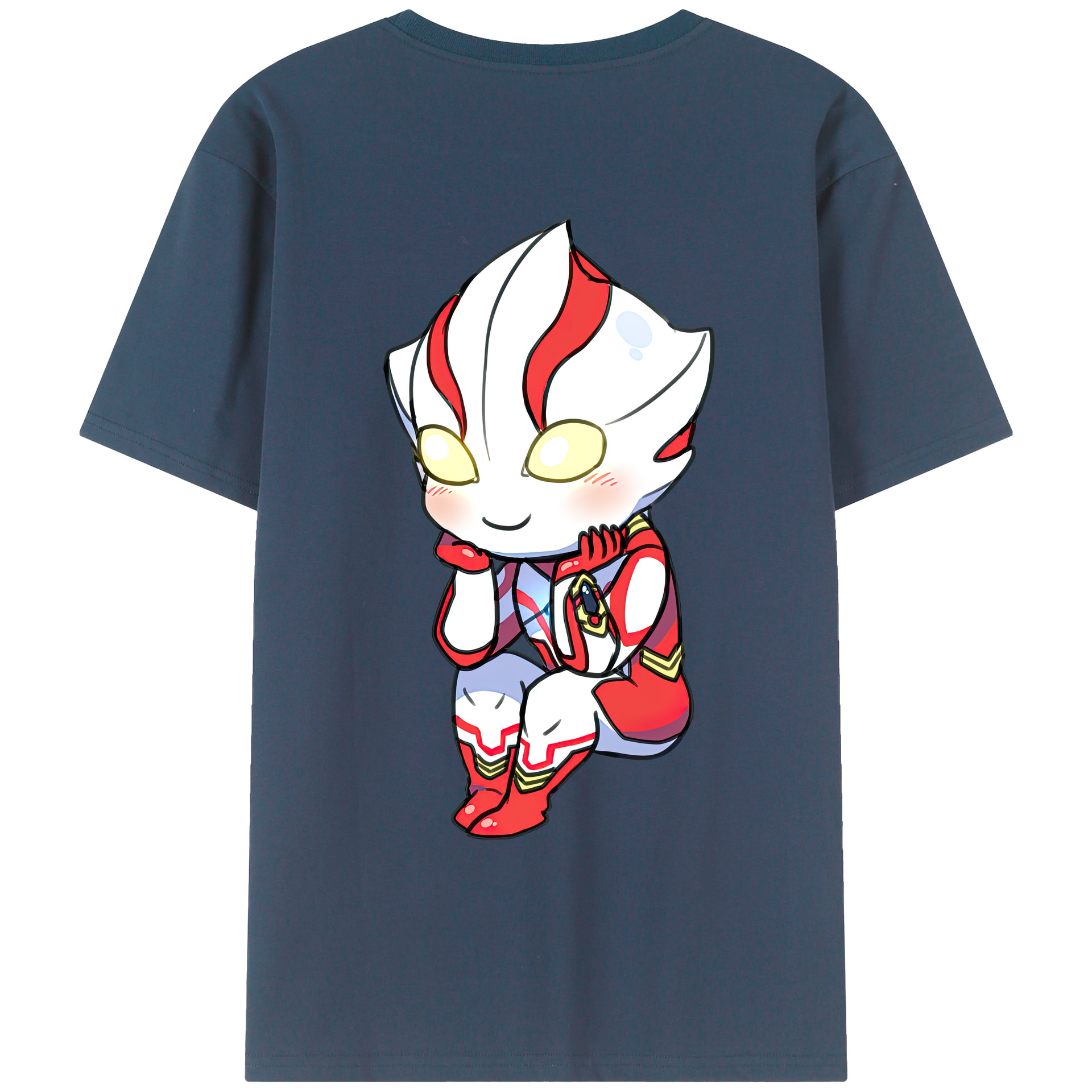 （画像用） ウルトラマン Ultraman 綿100％ メンズ半袖Tシャツ（バックプリント） 通気性