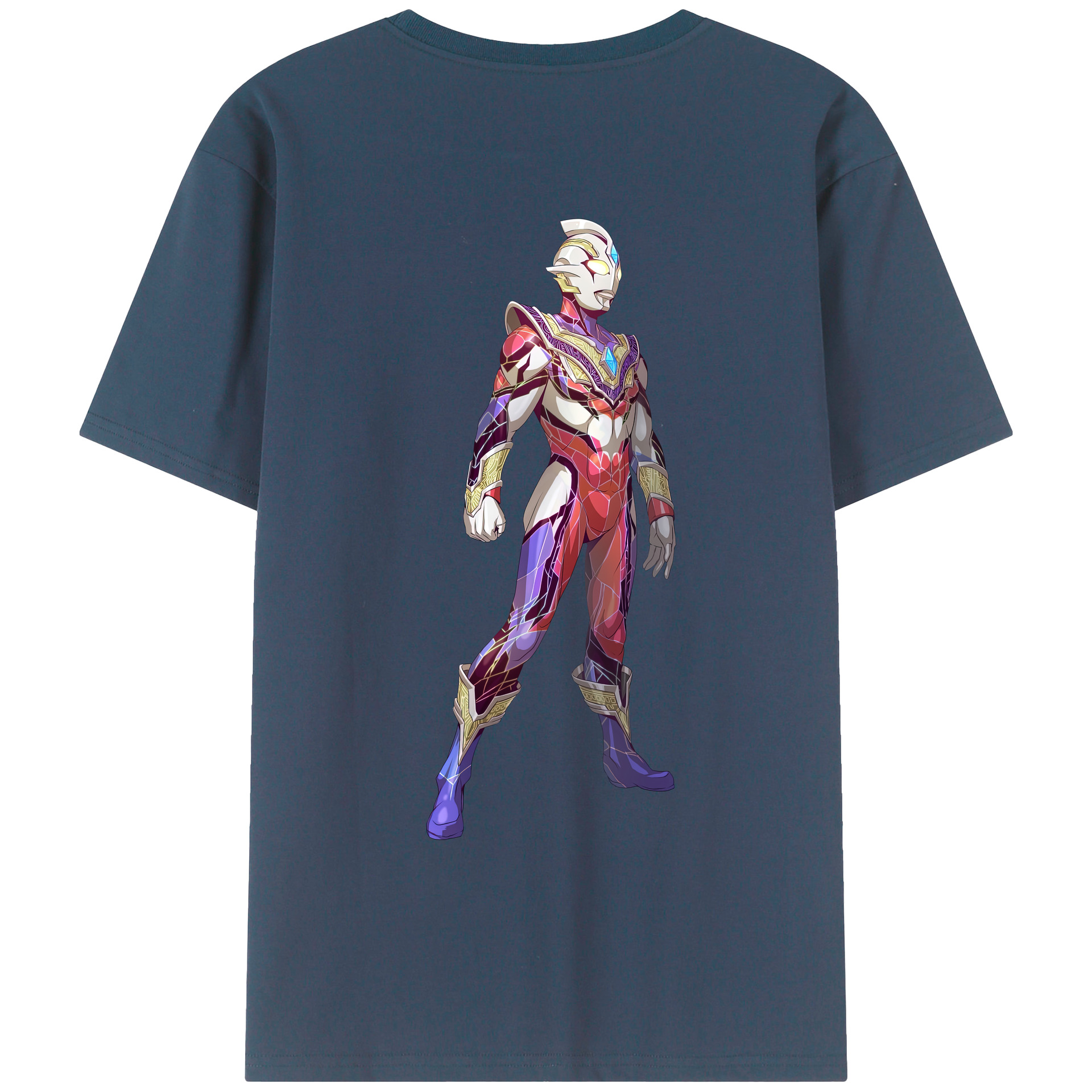 （画像用） ウルトラマン Ultraman 綿100％ メンズ半袖Tシャツ（バックプリント） 通気性