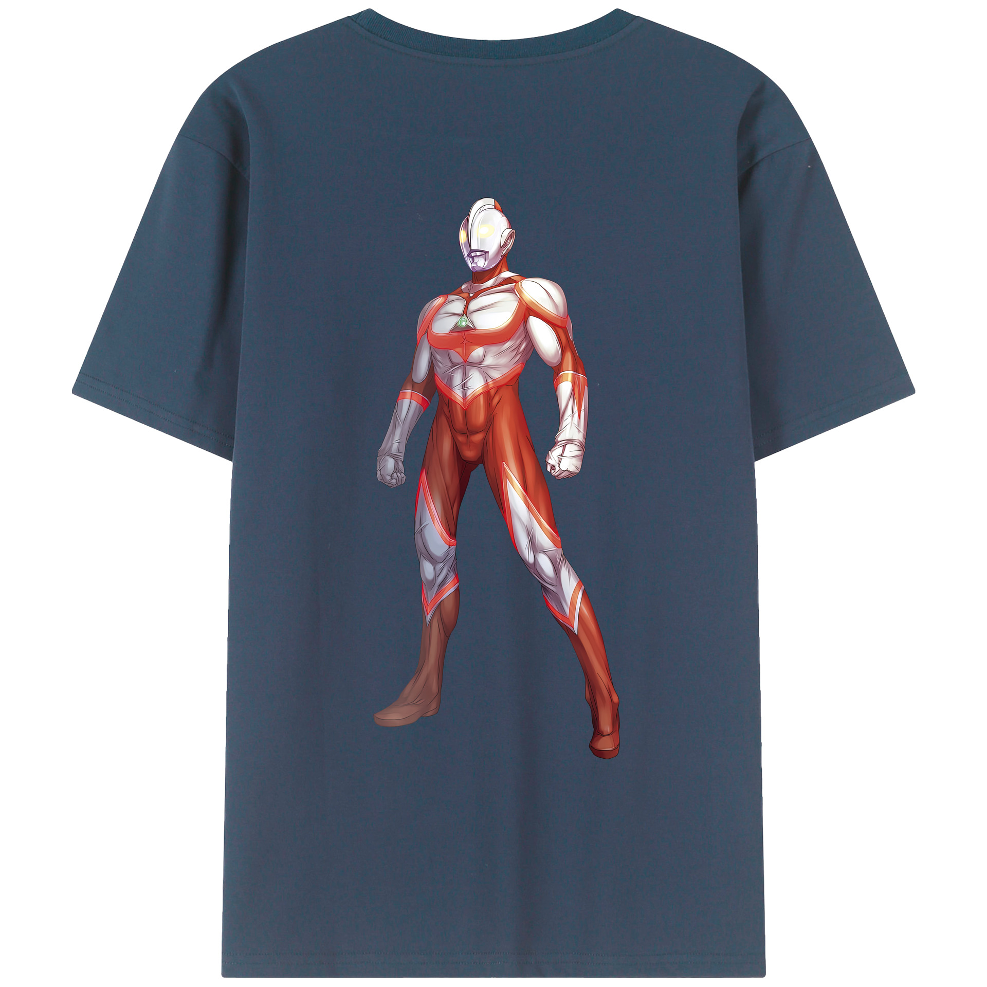 （画像用） ウルトラマン Ultraman 綿100％ メンズ半袖Tシャツ（バックプリント） 通気性