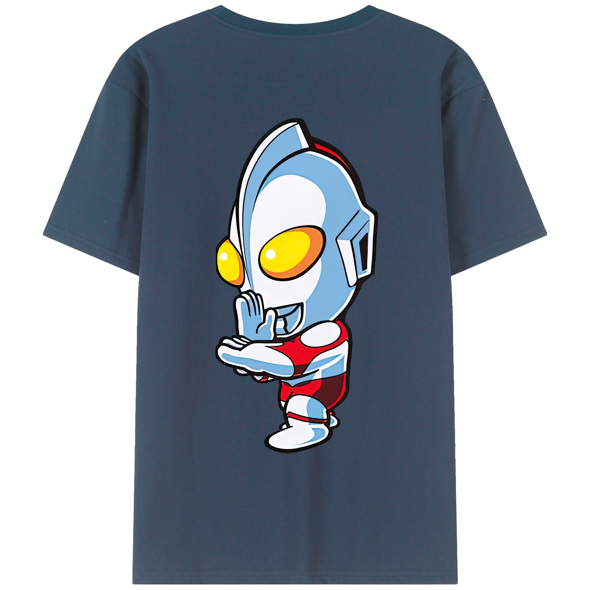 （画像用） ウルトラマン Ultraman 綿100％ メンズ半袖Tシャツ（バックプリント） 通気性