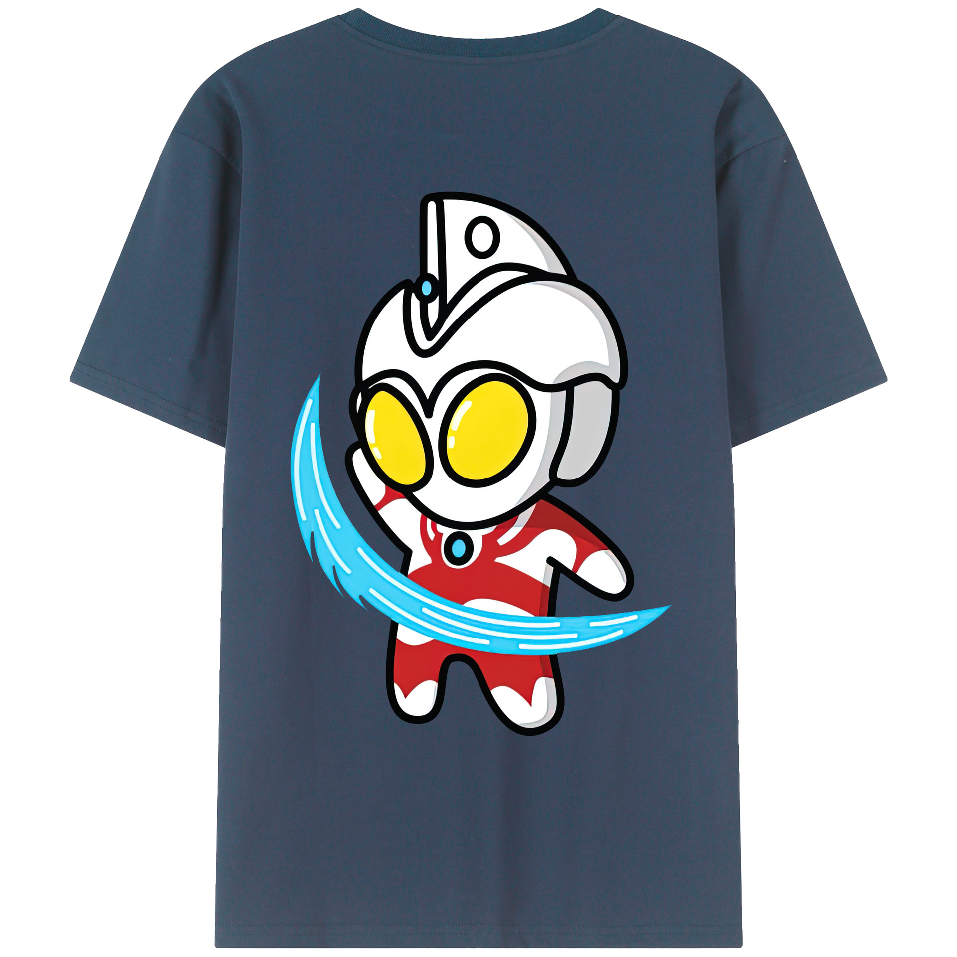 （画像用） ウルトラマン Ultraman 綿100％ メンズ半袖Tシャツ（バックプリント） 通気性