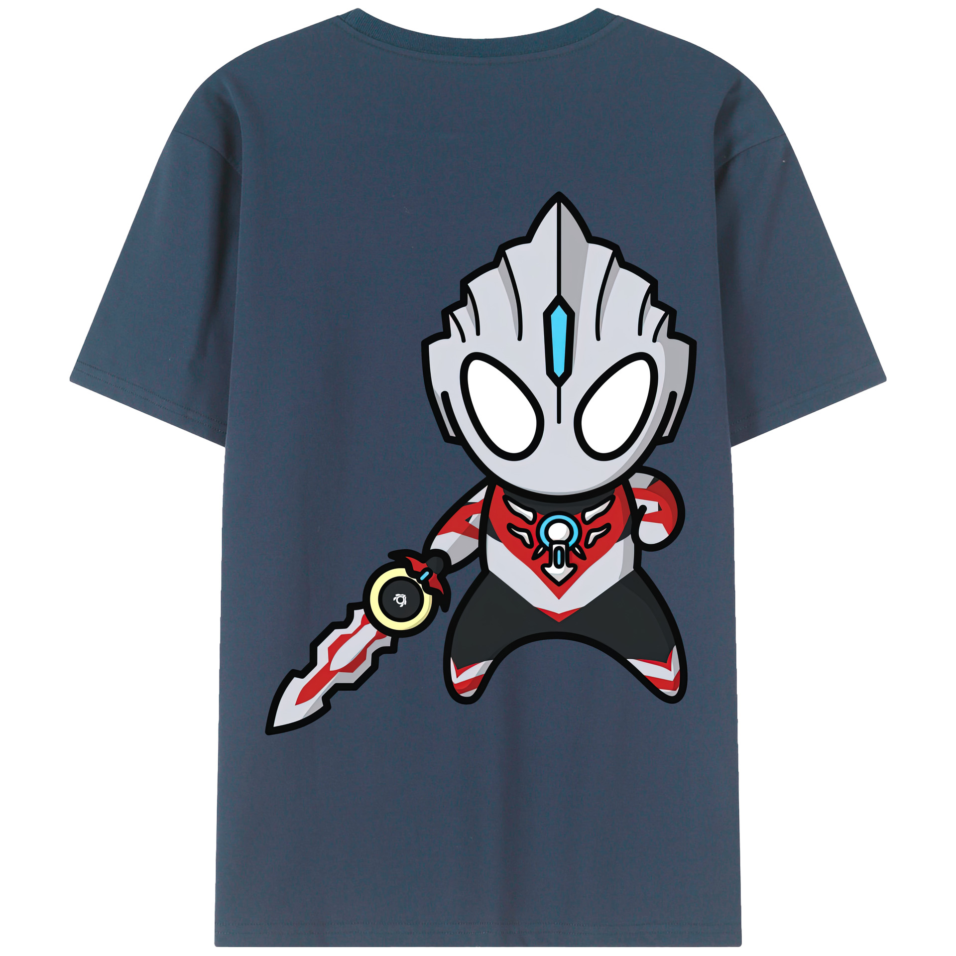 （画像用） ウルトラマン Ultraman 綿100％ メンズ半袖Tシャツ（バックプリント） 通気性