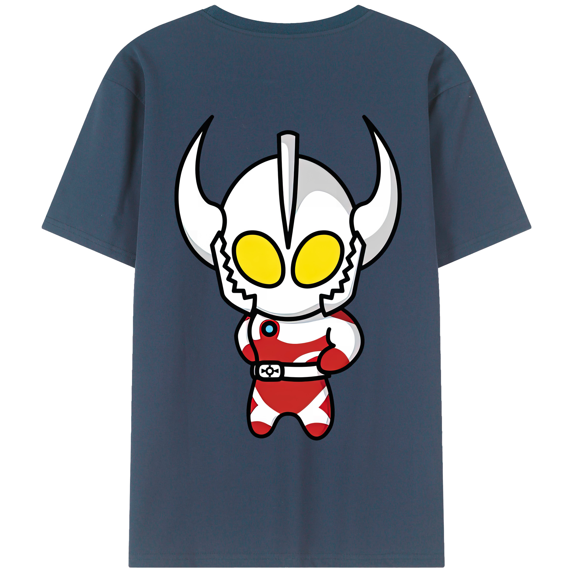 （画像用） ウルトラマン Ultraman 綿100％ メンズ半袖Tシャツ（バックプリント） 通気性