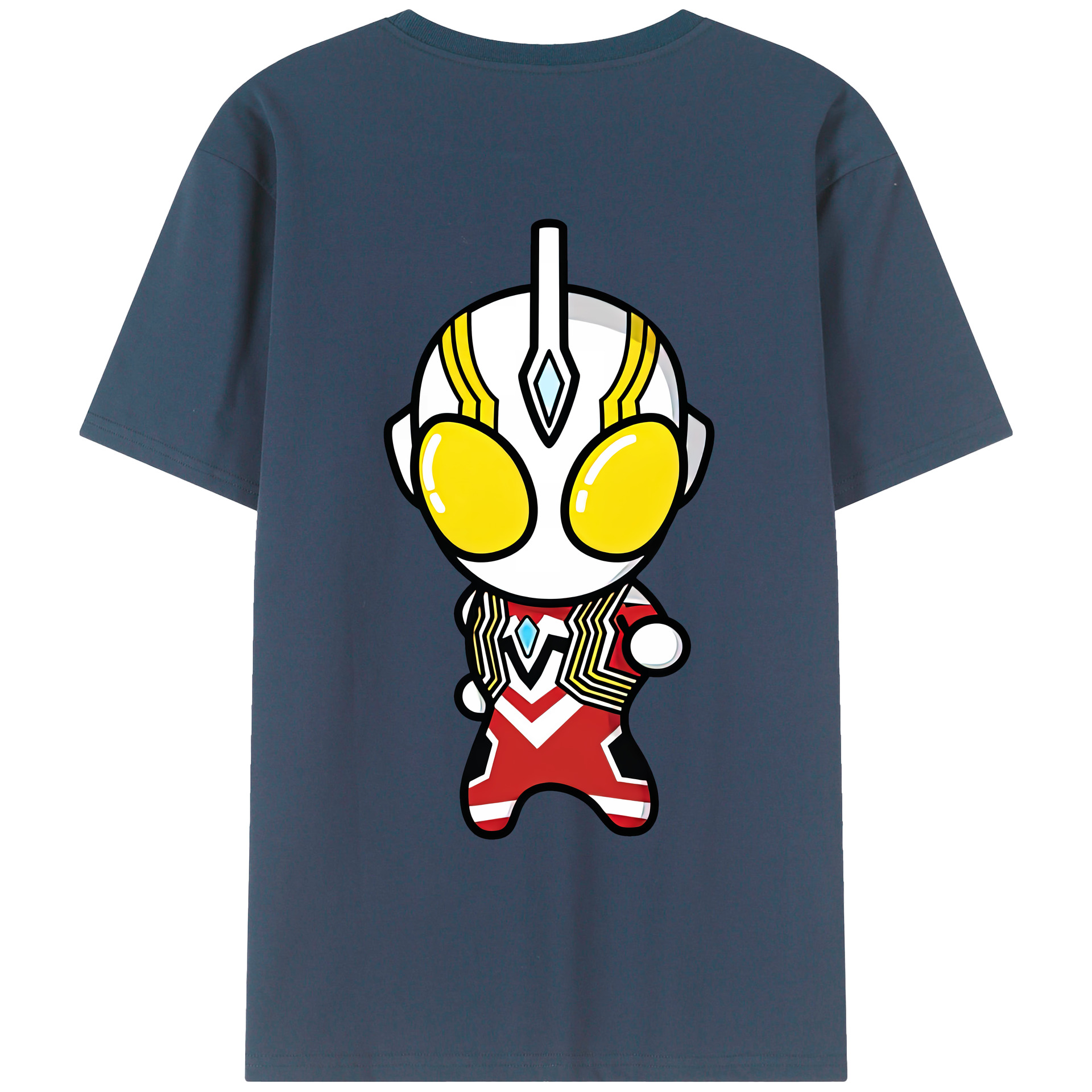 （画像用） ウルトラマン Ultraman 綿100％ メンズ半袖Tシャツ（バックプリント） 通気性