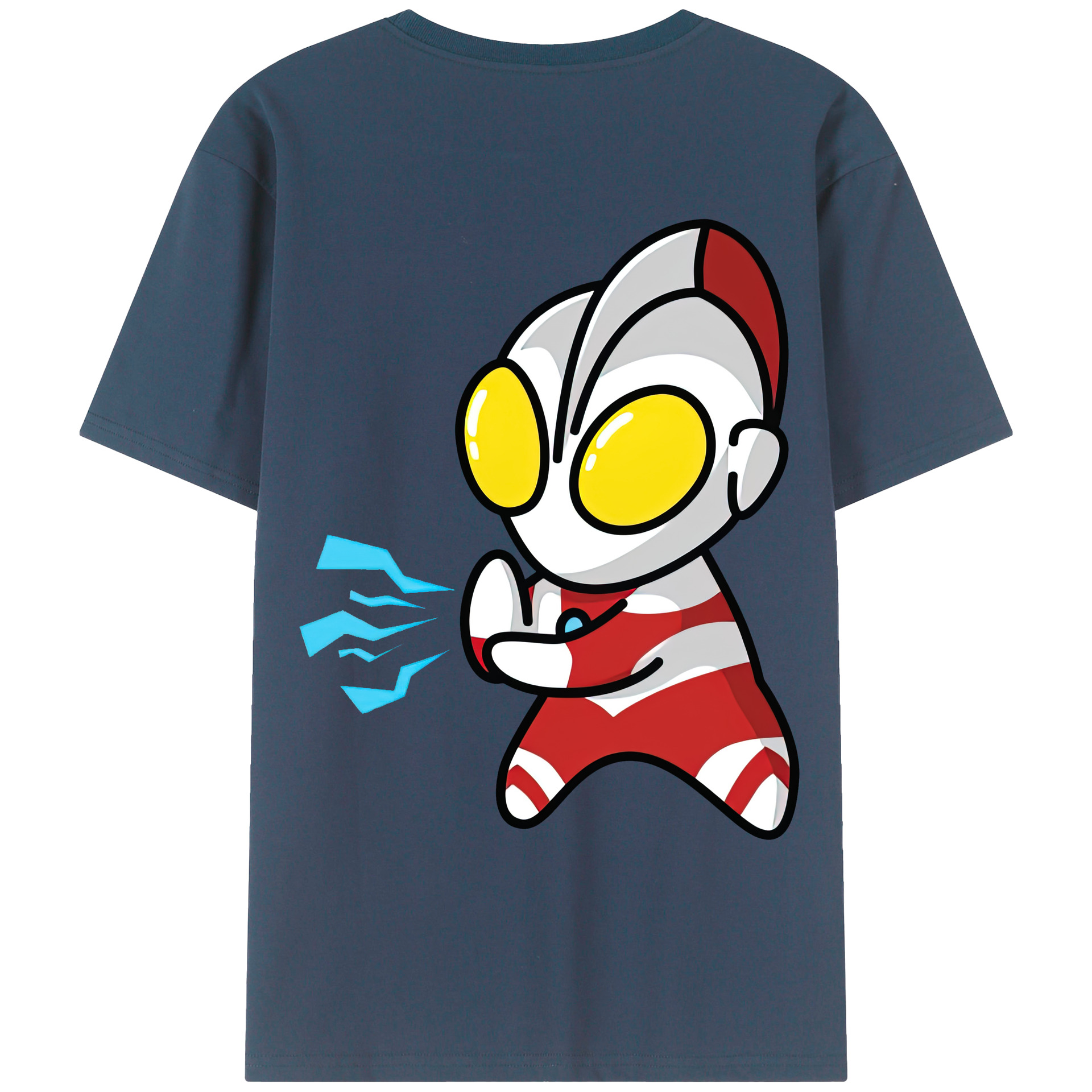 （画像用） ウルトラマン Ultraman 綿100％ メンズ半袖Tシャツ（バックプリント） 通気性