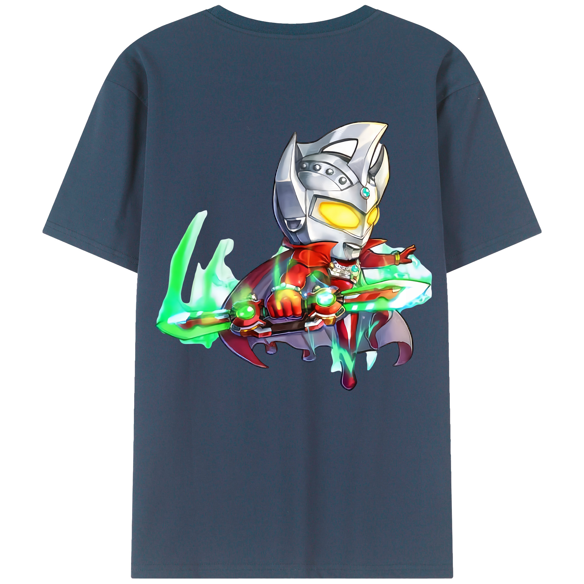 （画像用） ウルトラマン Ultraman 綿100％ メンズ半袖Tシャツ（バックプリント） 通気性