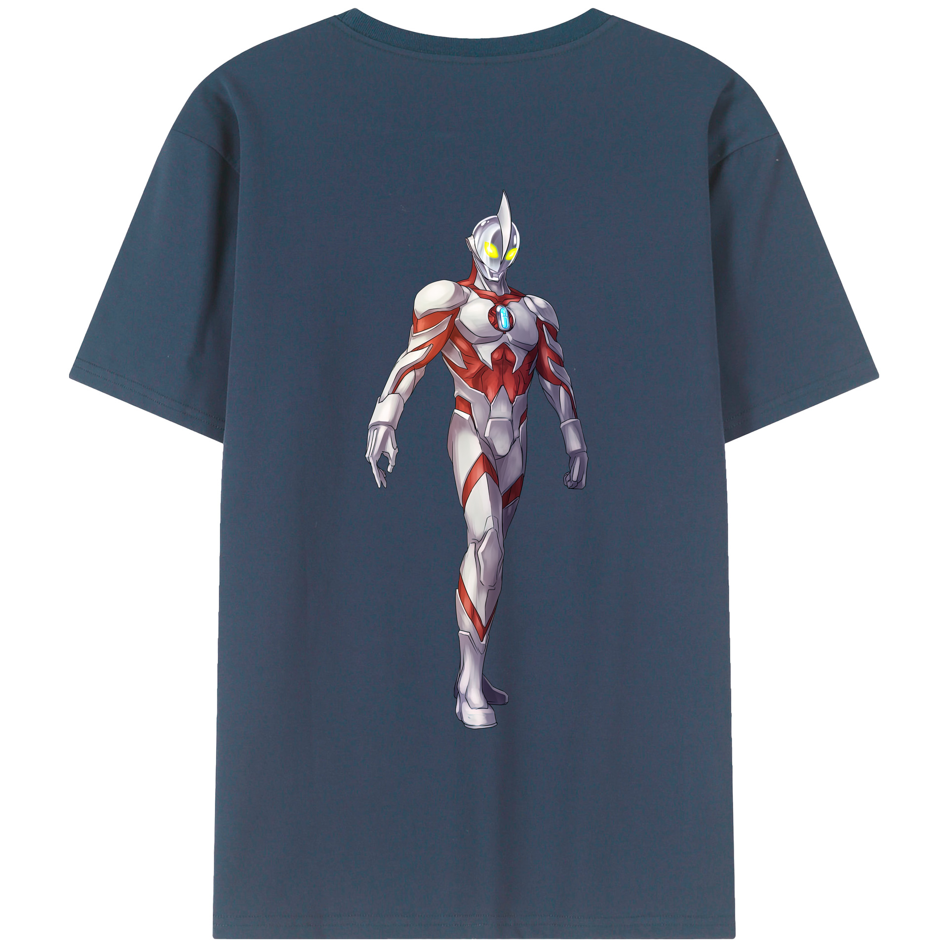 （画像用） ウルトラマン Ultraman 綿100％ メンズ半袖Tシャツ（バックプリント） 通気性