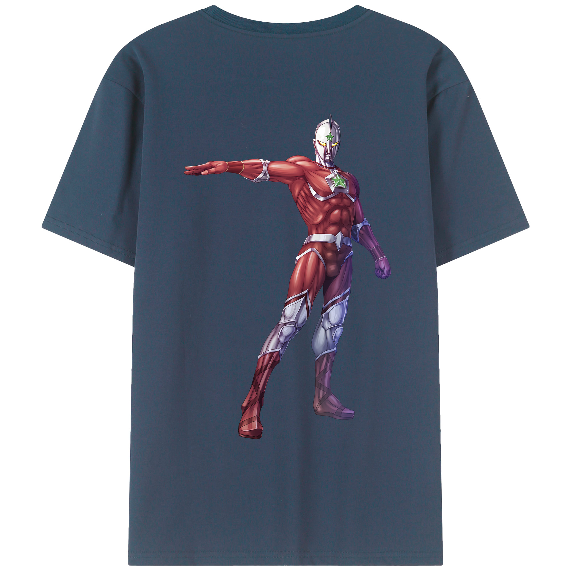（画像用） ウルトラマン Ultraman 綿100％ メンズ半袖Tシャツ（バックプリント） 通気性