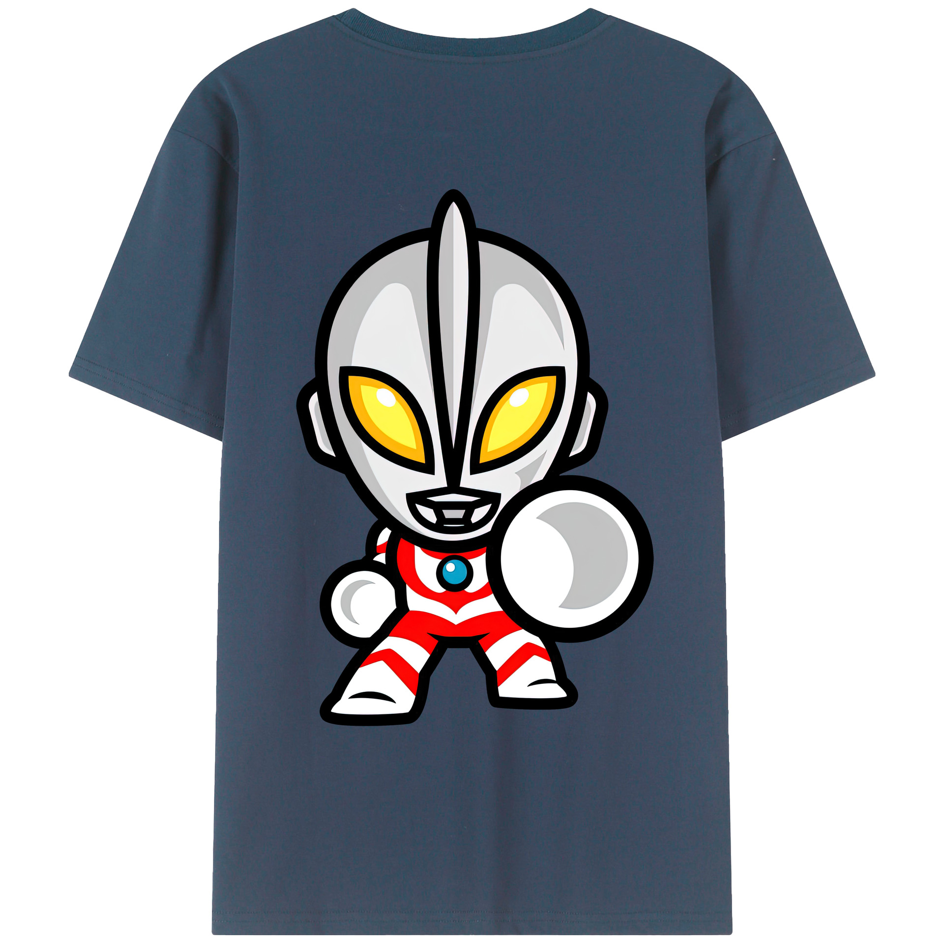 （画像用） ウルトラマン Ultraman 綿100％ メンズ半袖Tシャツ（バックプリント） 通気性