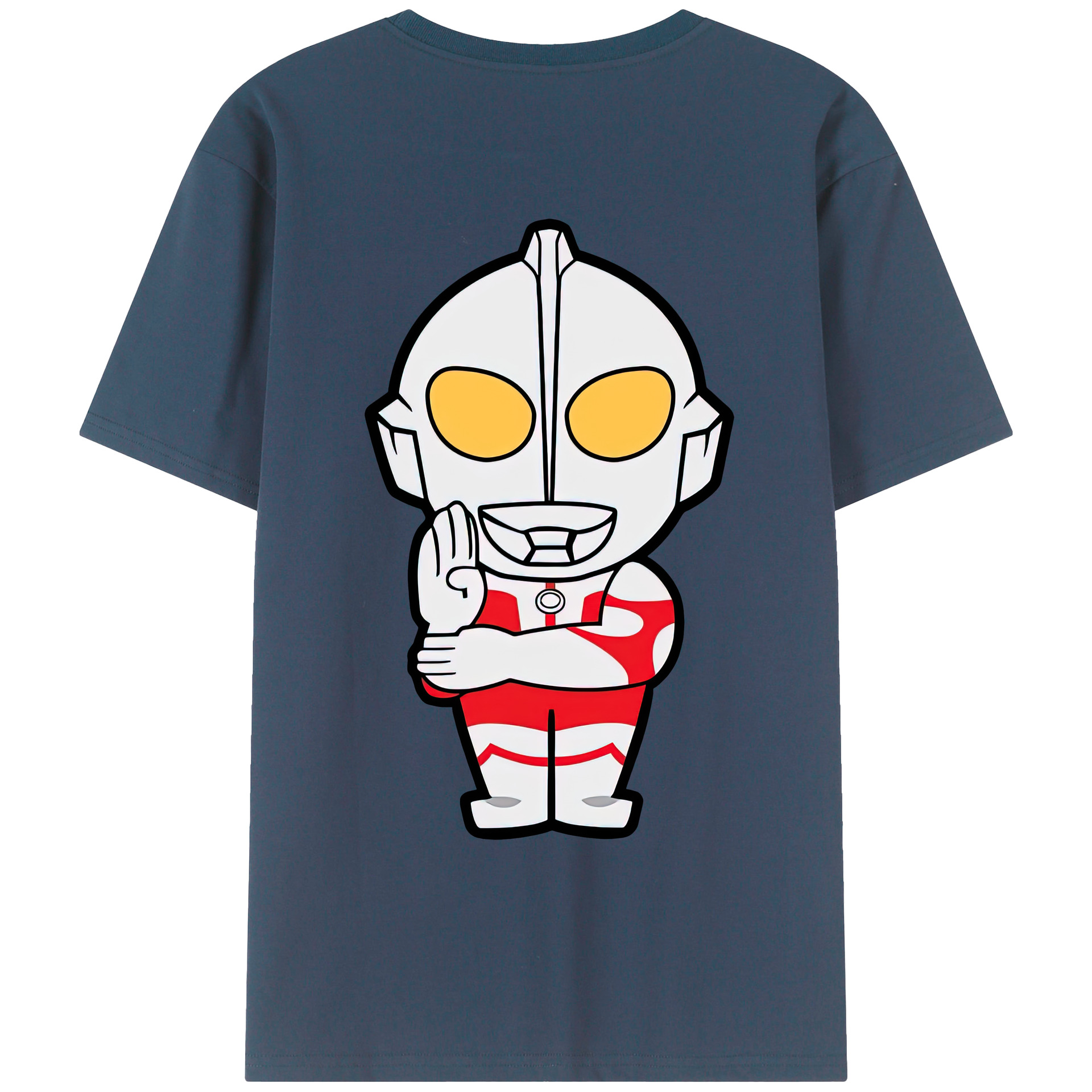 （画像用） ウルトラマン Ultraman 綿100％ メンズ半袖Tシャツ（バックプリント） 通気性
