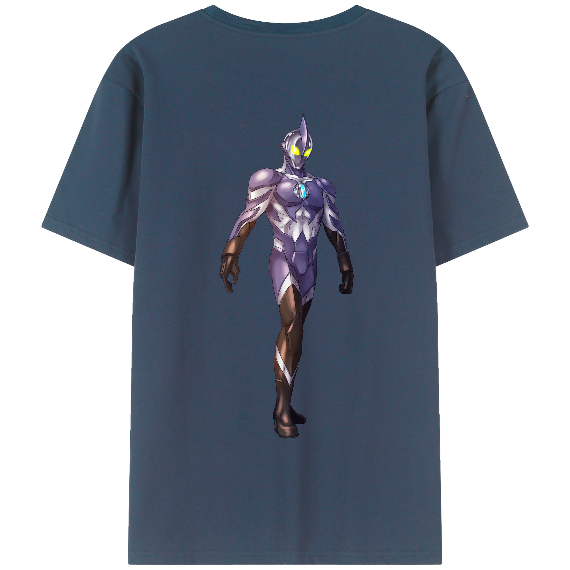 （画像用） ウルトラマン Ultraman 綿100％ メンズ半袖Tシャツ（バックプリント） 通気性