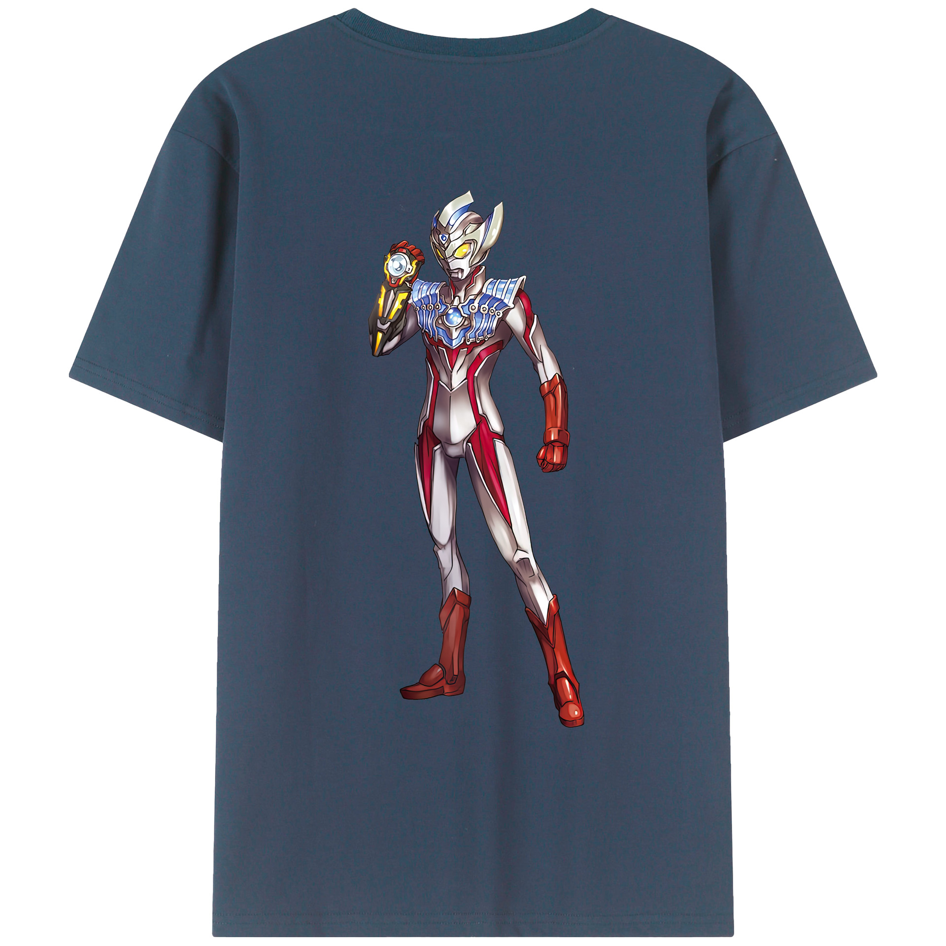 （画像用） ウルトラマン Ultraman 綿100％ メンズ半袖Tシャツ（バックプリント） 通気性