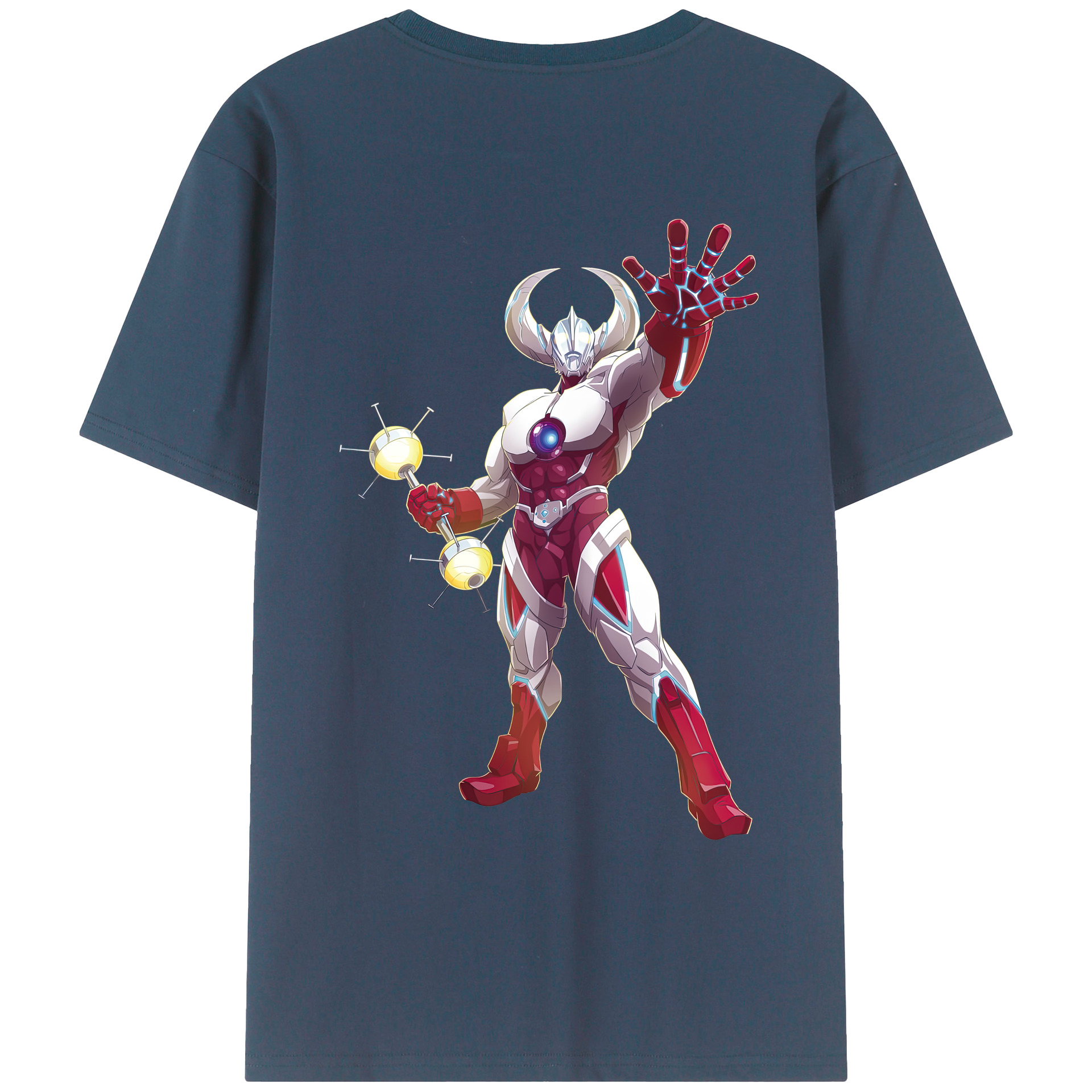 （画像用） ウルトラマン Ultraman 綿100％ メンズ半袖Tシャツ（バックプリント） 通気性
