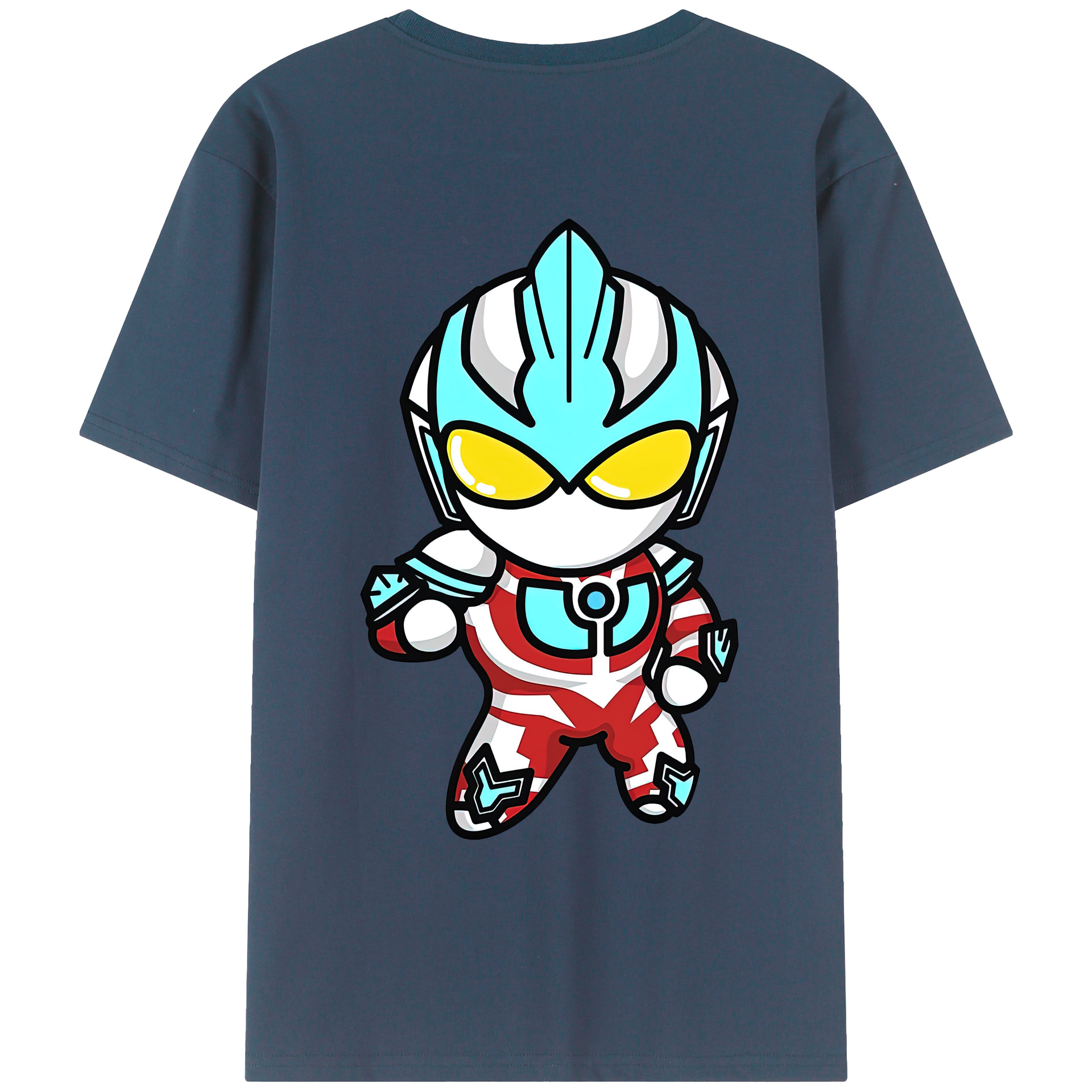 （画像用） ウルトラマン Ultraman 綿100％ メンズ半袖Tシャツ（バックプリント） 通気性