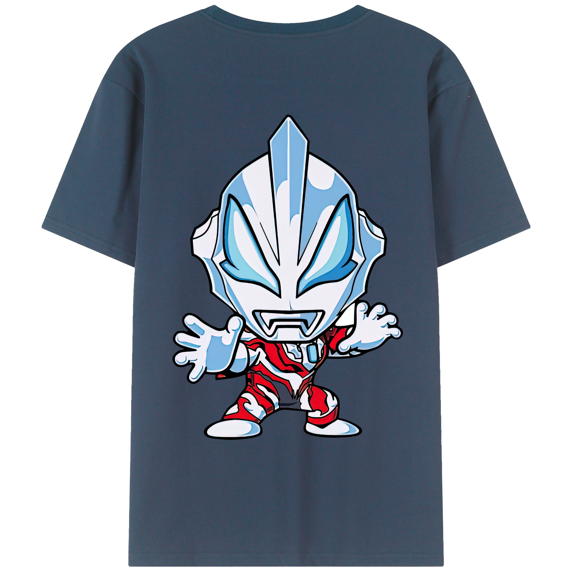 （画像用） ウルトラマン Ultraman 綿100％ メンズ半袖Tシャツ（バックプリント） 通気性