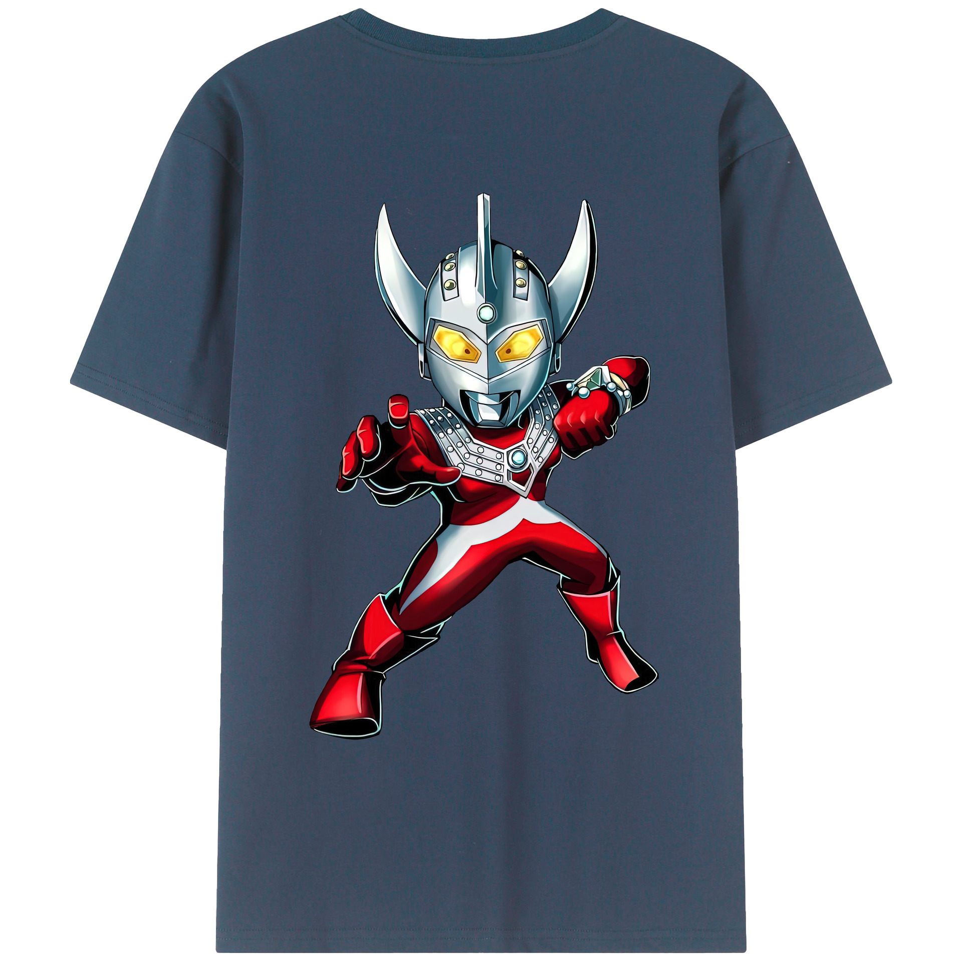 （画像用） ウルトラマン Ultraman 綿100％ メンズ半袖Tシャツ（バックプリント） 通気性