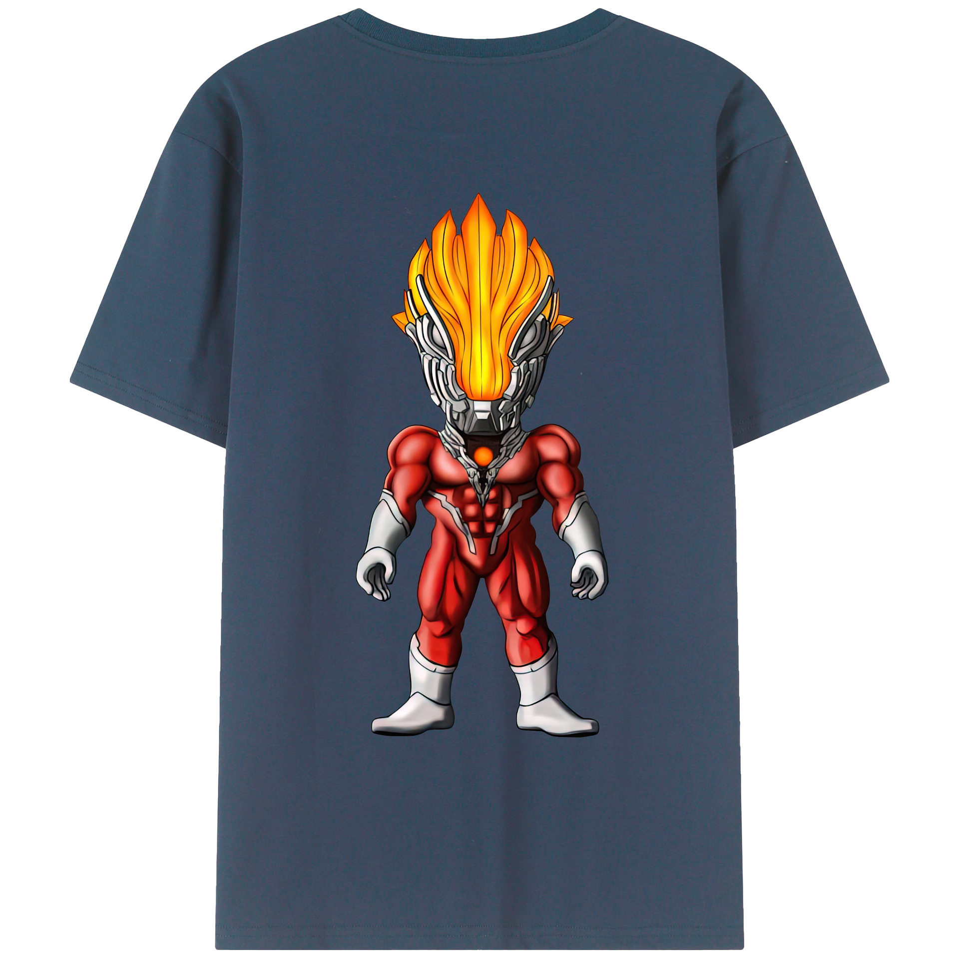 （画像用） ウルトラマン Ultraman 綿100％ メンズ半袖Tシャツ（バックプリント） 通気性