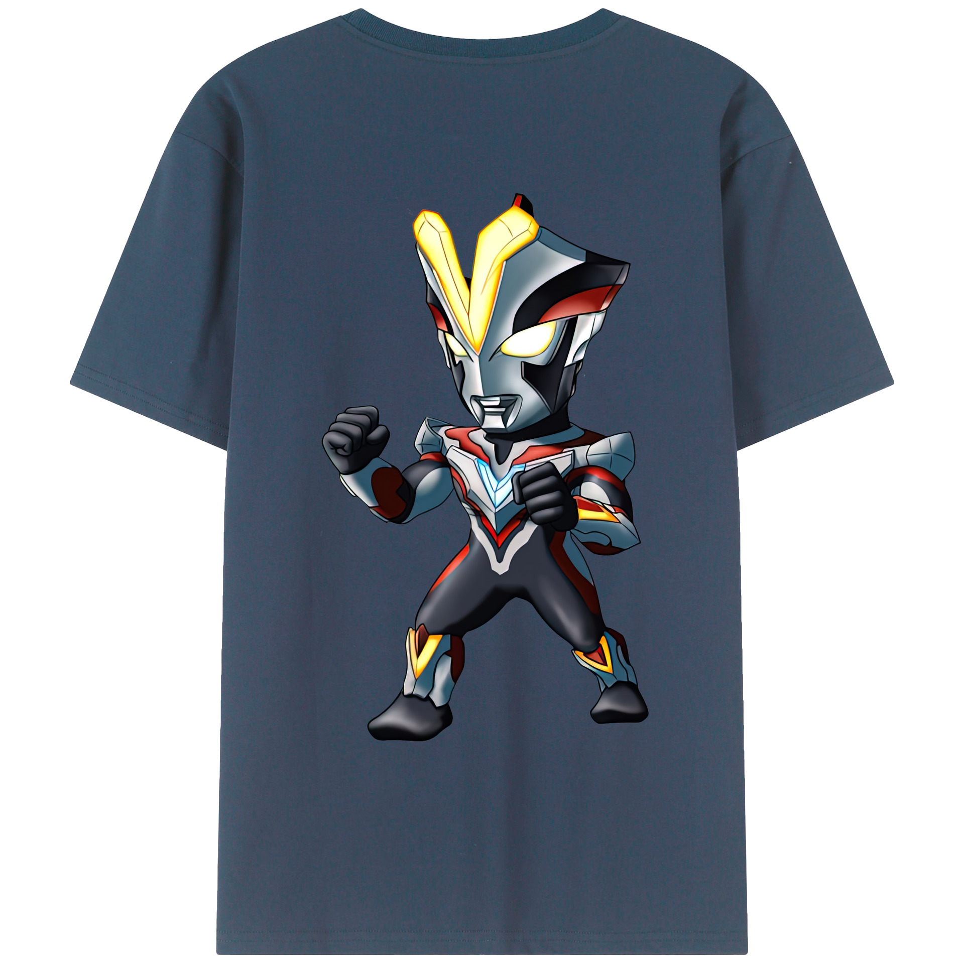 （画像用） ウルトラマン Ultraman 綿100％ メンズ半袖Tシャツ（バックプリント） 通気性