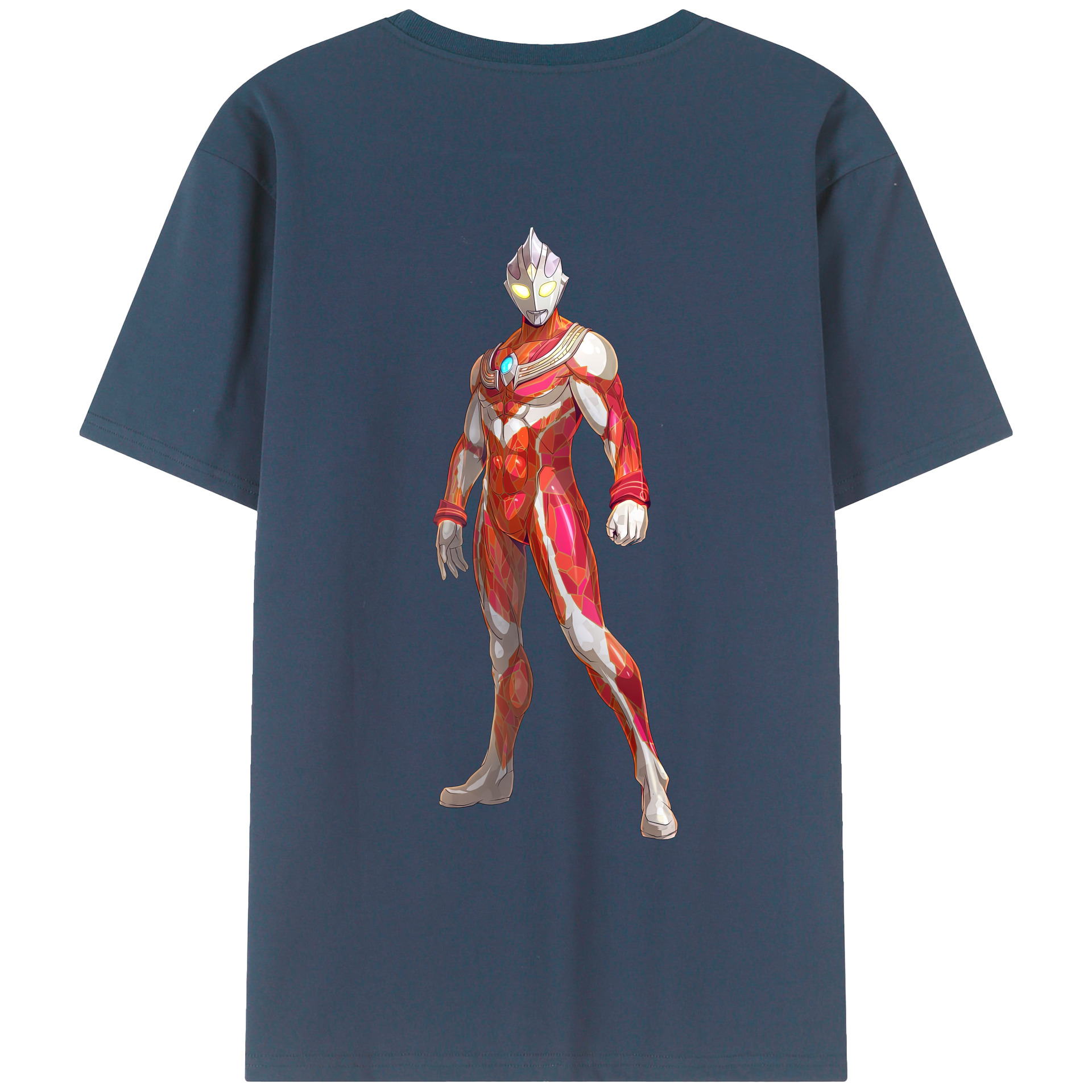 （画像用） ウルトラマン Ultraman 綿100％ メンズ半袖Tシャツ（バックプリント） 通気性