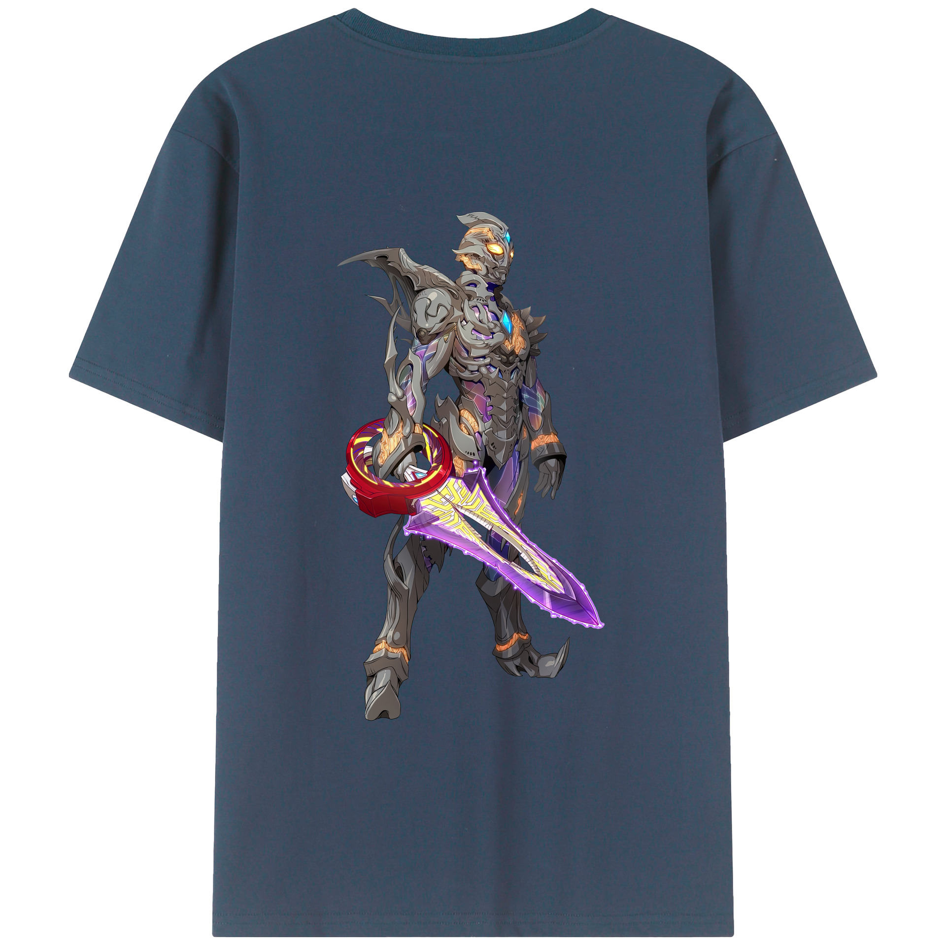 （画像用） ウルトラマン Ultraman 綿100％ メンズ半袖Tシャツ（バックプリント） 通気性