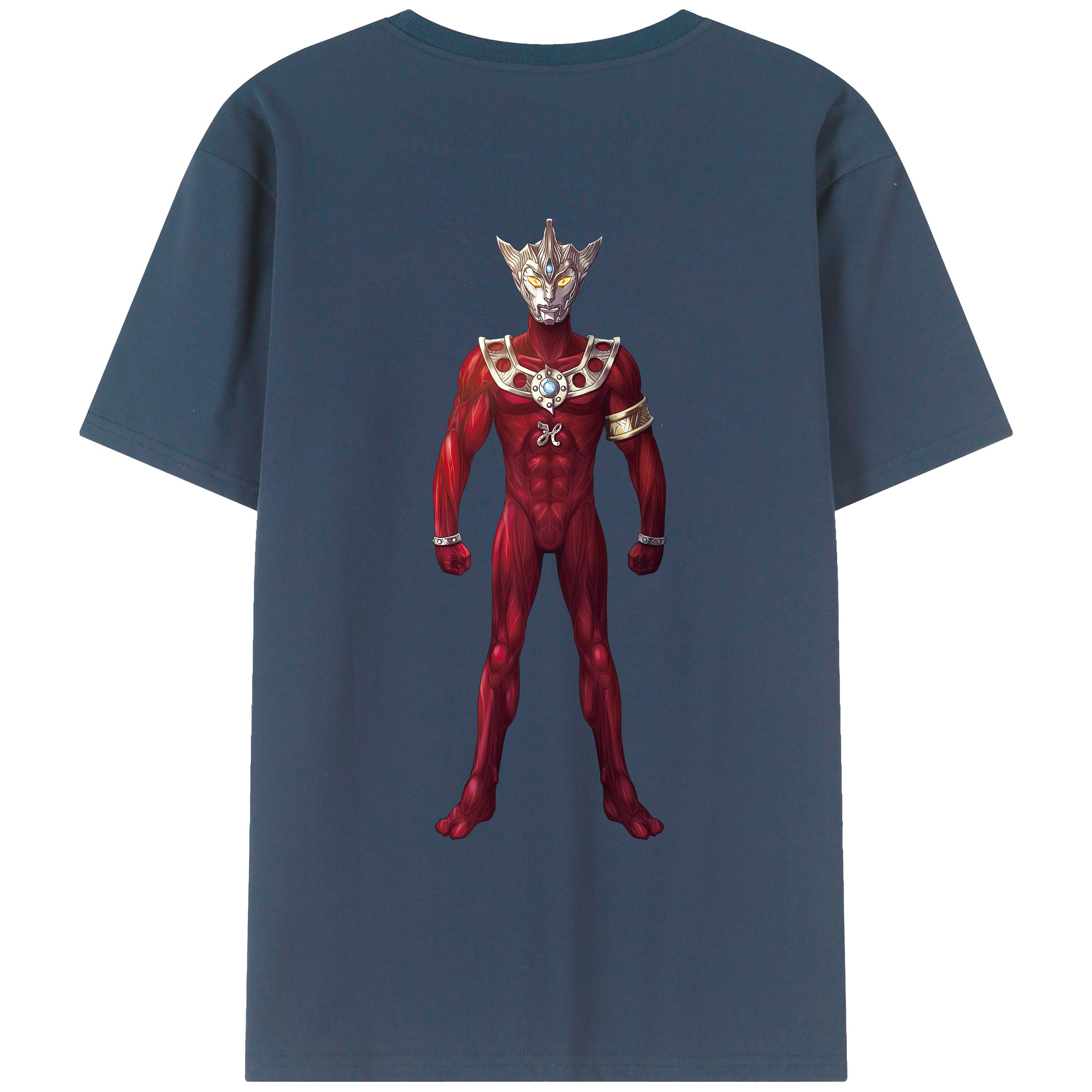 （画像用） ウルトラマン Ultraman 綿100％ メンズ半袖Tシャツ（バックプリント） 通気性