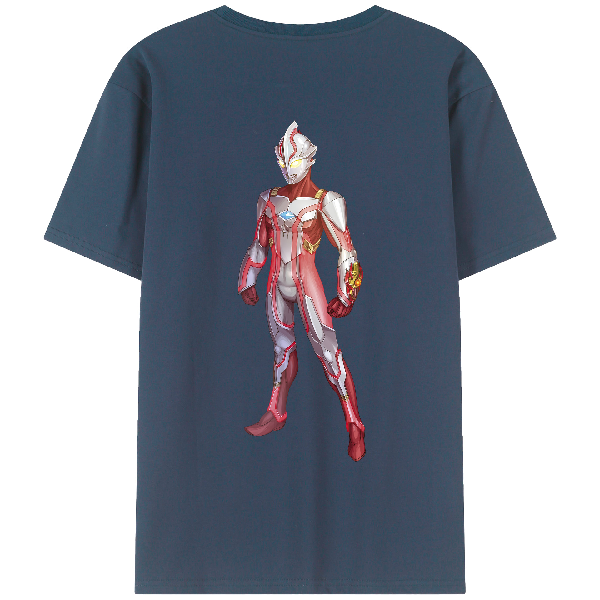 （画像用） ウルトラマン Ultraman 綿100％ メンズ半袖Tシャツ（バックプリント） 通気性