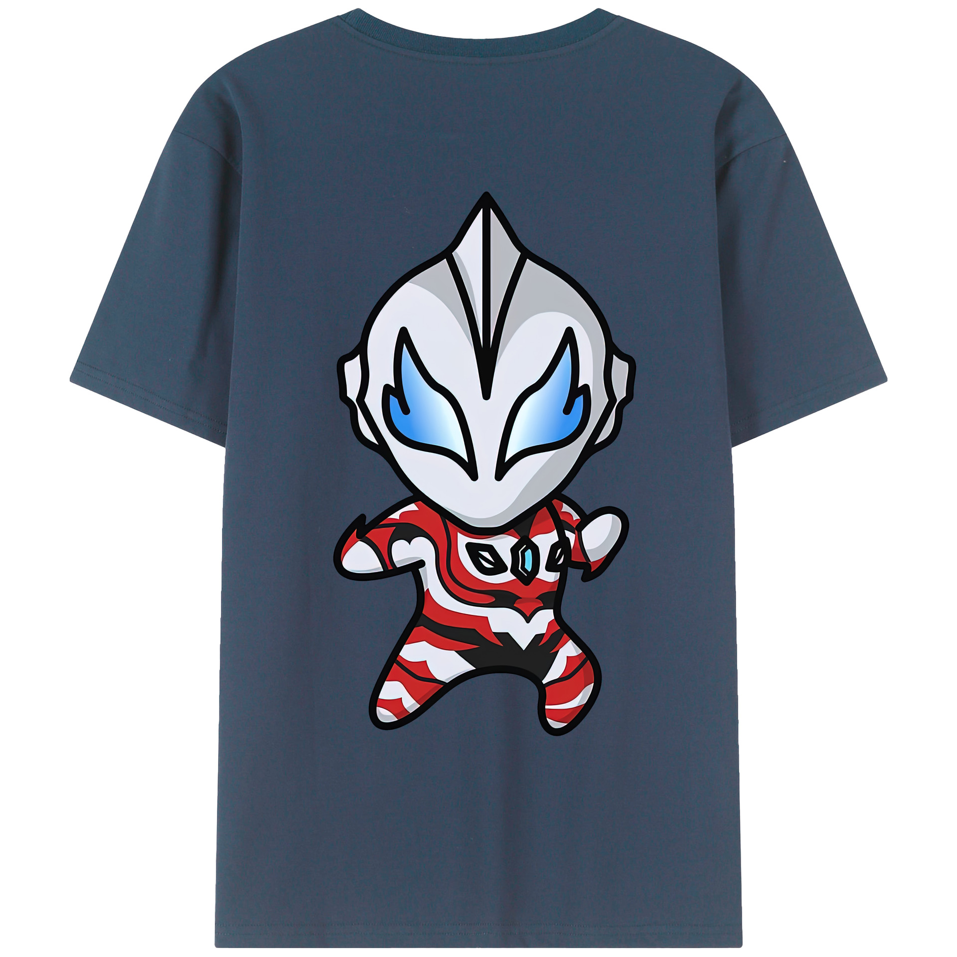 （画像用） ウルトラマン Ultraman 綿100％ メンズ半袖Tシャツ（バックプリント） 通気性