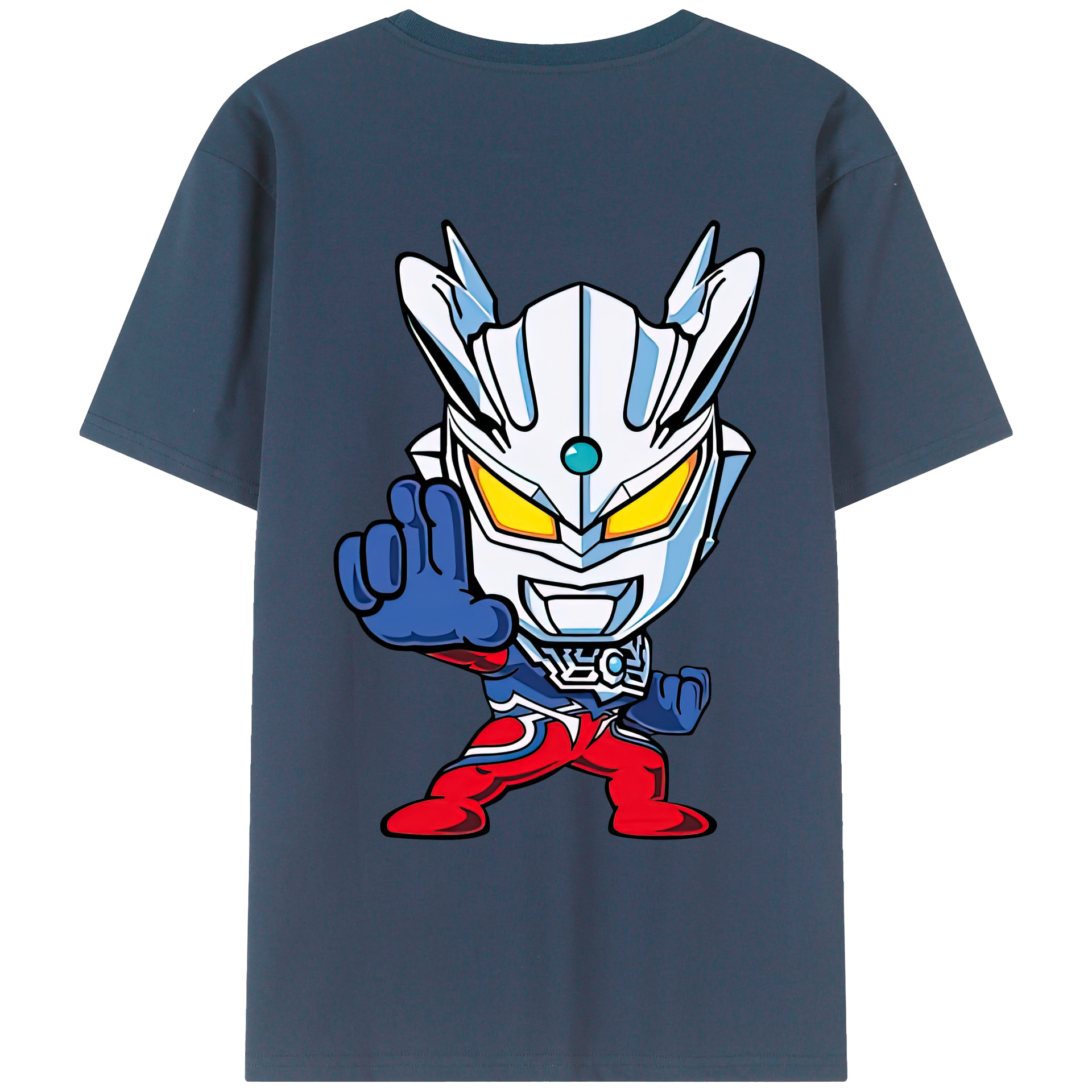 （画像用） ウルトラマン Ultraman 綿100％ メンズ半袖Tシャツ（バックプリント） 通気性