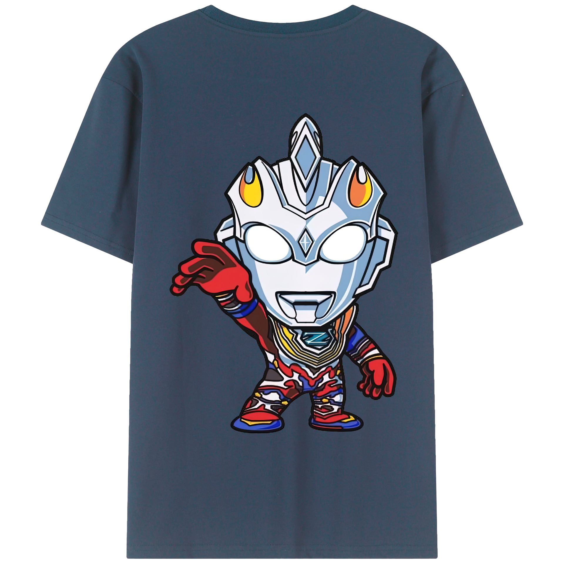 （画像用） ウルトラマン Ultraman 綿100％ メンズ半袖Tシャツ（バックプリント） 通気性