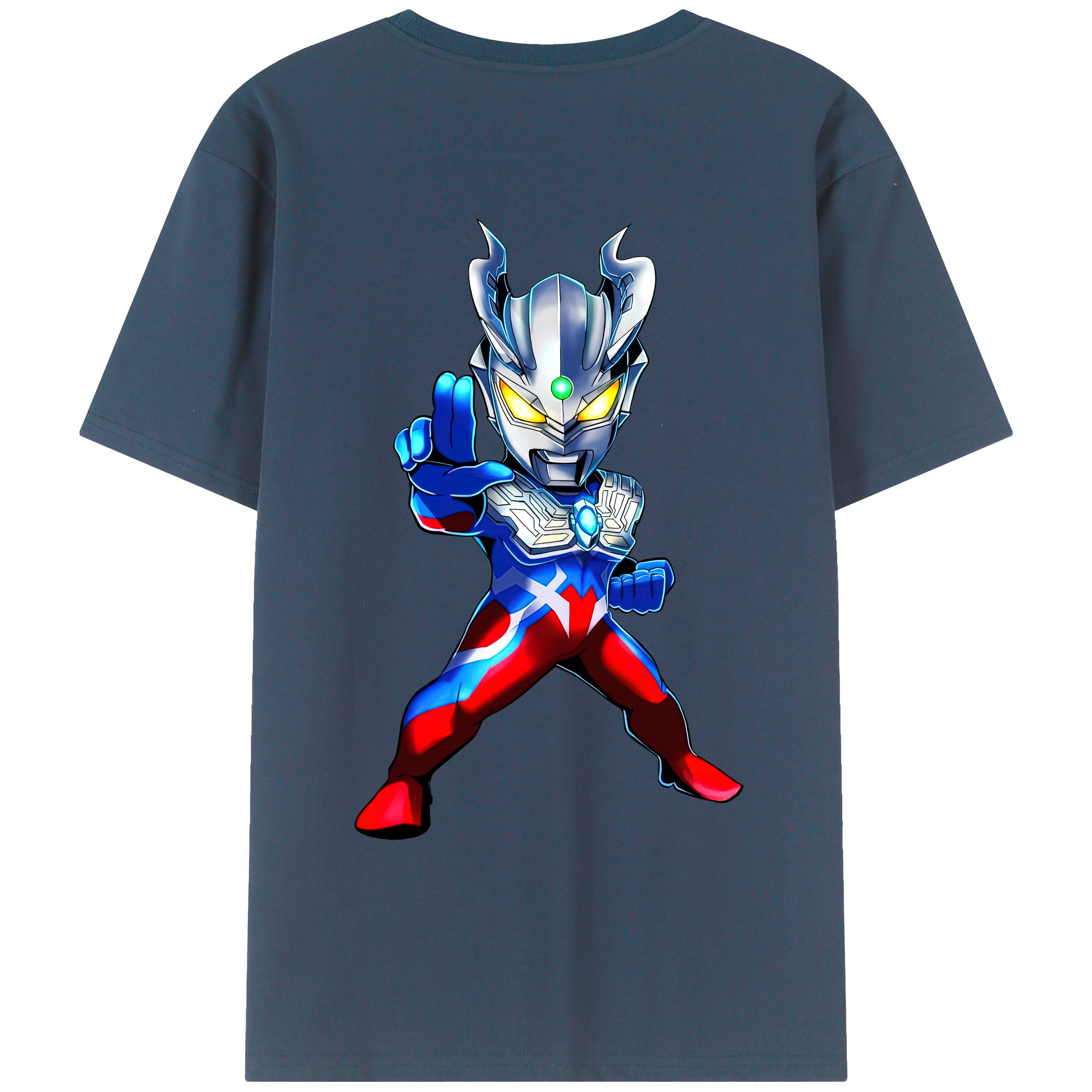 （画像用） ウルトラマン Ultraman 綿100％ メンズ半袖Tシャツ（バックプリント） 通気性