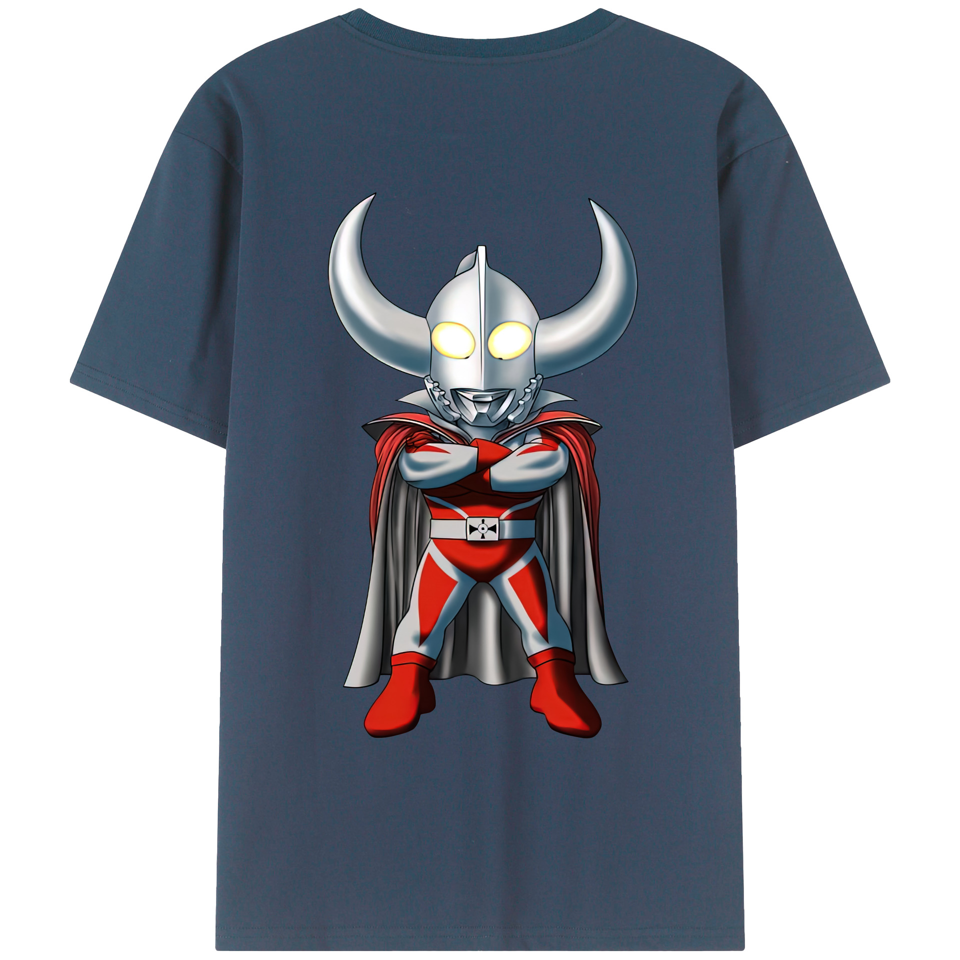 （画像用） ウルトラマン Ultraman 綿100％ メンズ半袖Tシャツ（バックプリント） 通気性