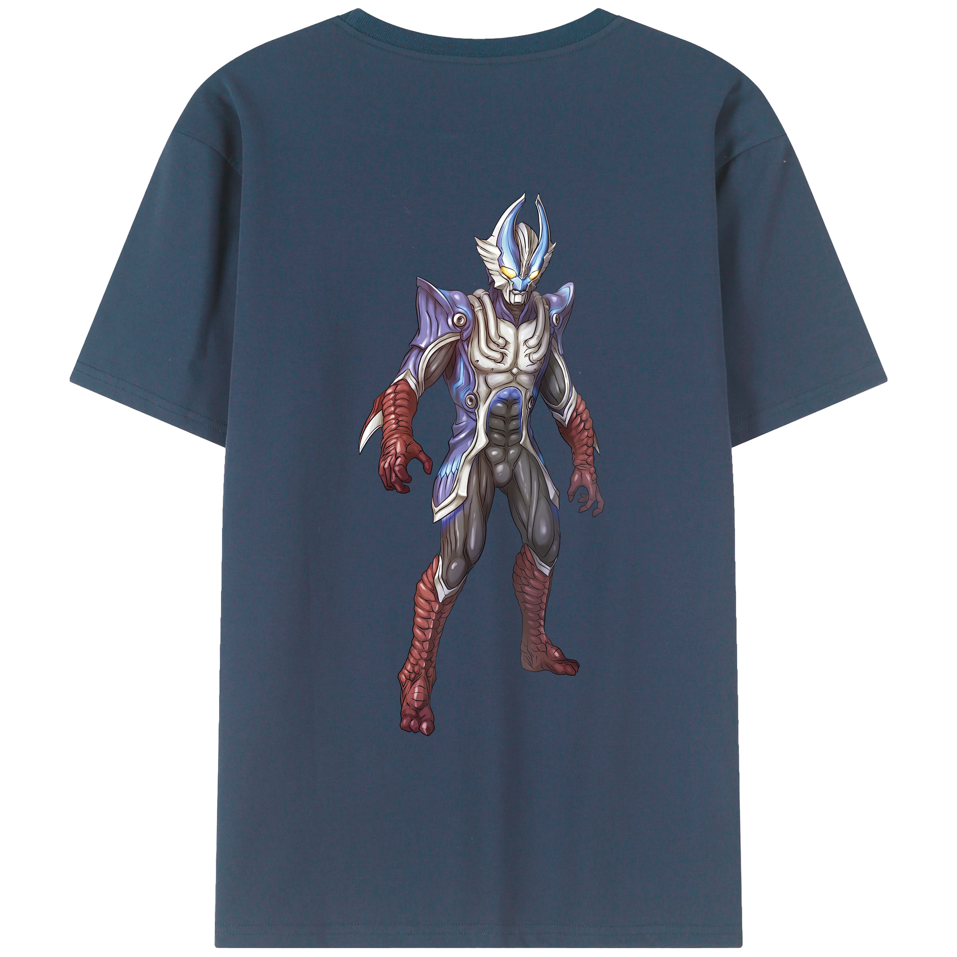 （画像用） ウルトラマン Ultraman 綿100％ メンズ半袖Tシャツ（バックプリント） 通気性