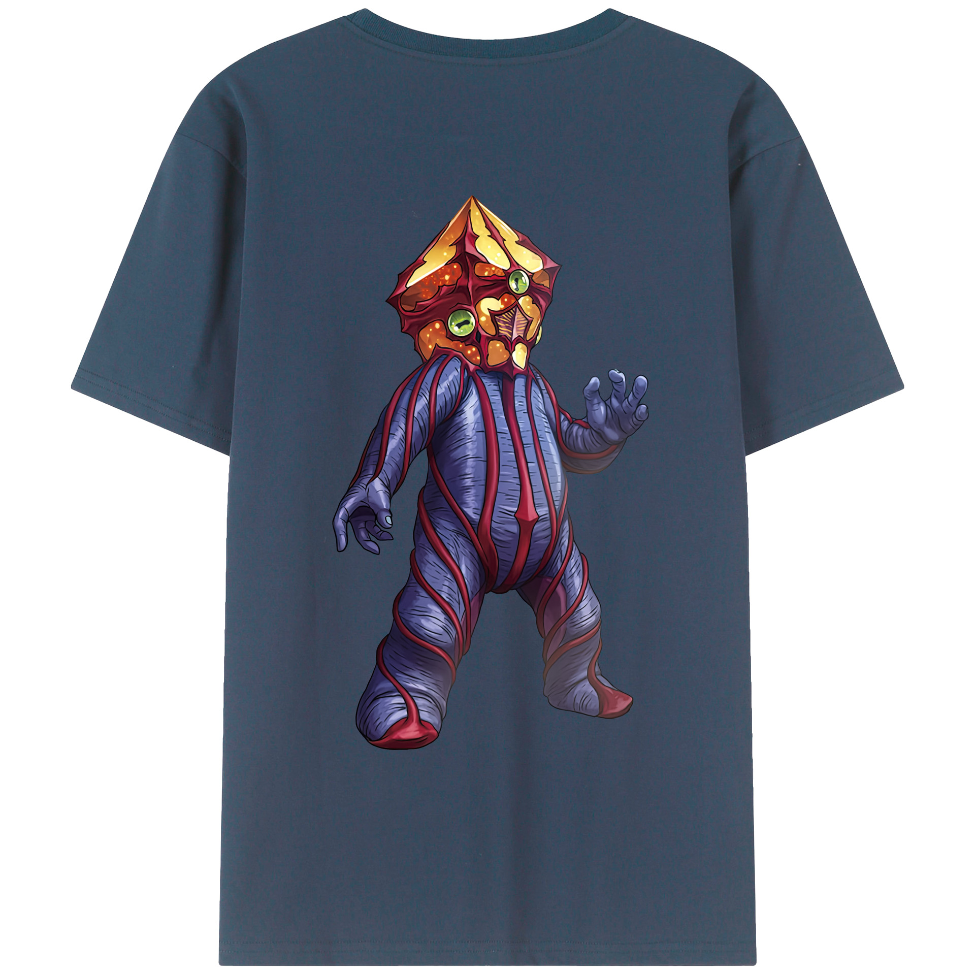 （画像用） ウルトラマン Ultraman 綿100％ メンズ半袖Tシャツ（バックプリント） 通気性