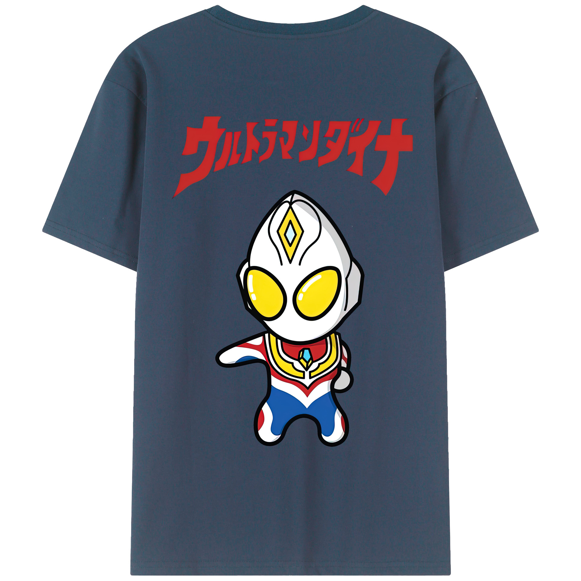 （画像用） ウルトラマン Ultraman 綿100％ メンズ半袖Tシャツ（バックプリント） 通気性