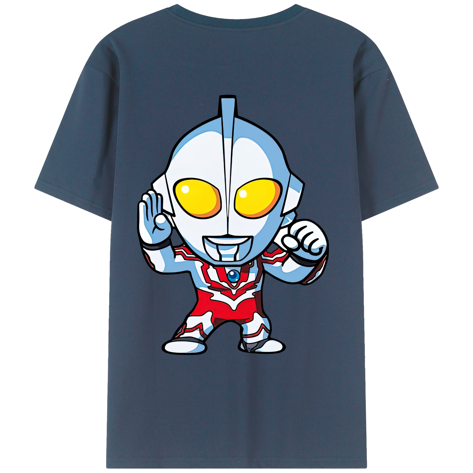 （画像用） ウルトラマン Ultraman 綿100％ メンズ半袖Tシャツ（バックプリント） 通気性