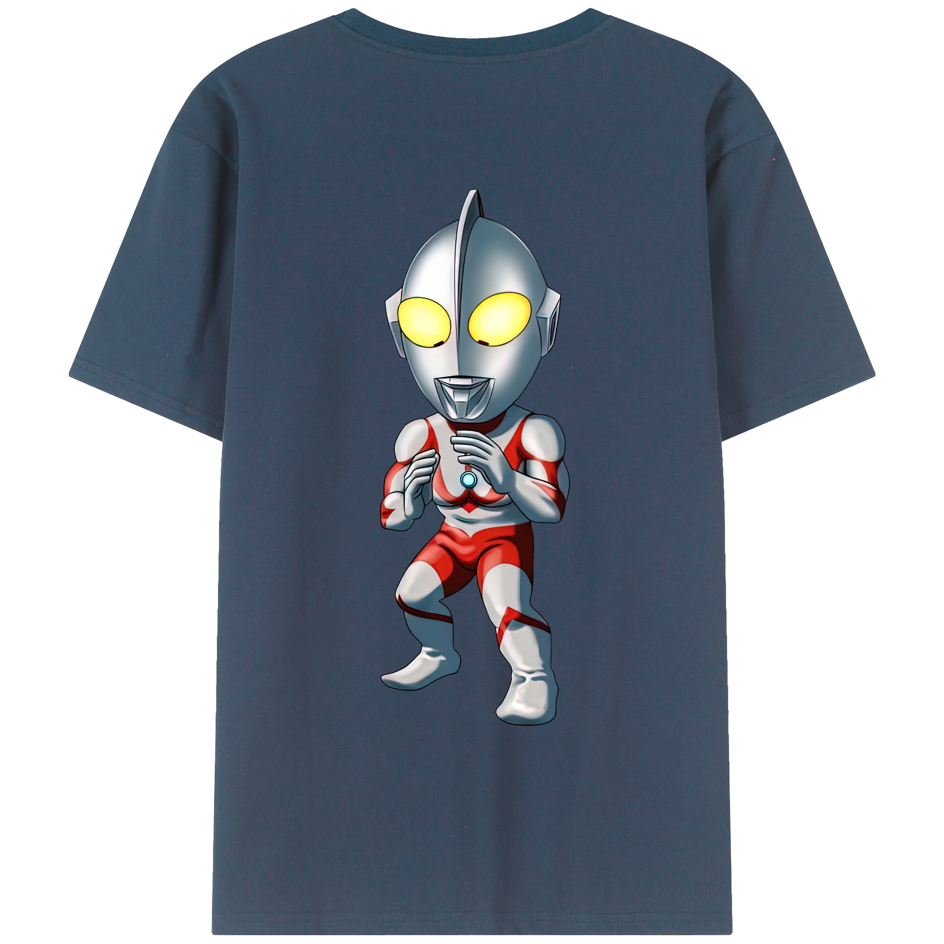 （画像用） ウルトラマン Ultraman 綿100％ メンズ半袖Tシャツ（バックプリント） 通気性