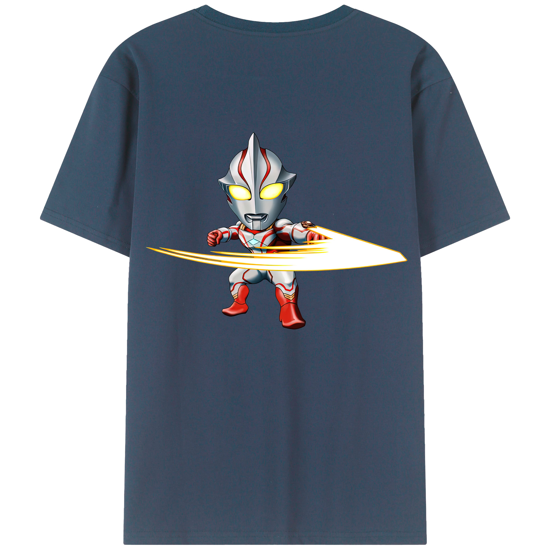 （画像用） ウルトラマン Ultraman 綿100％ メンズ半袖Tシャツ（バックプリント） 通気性